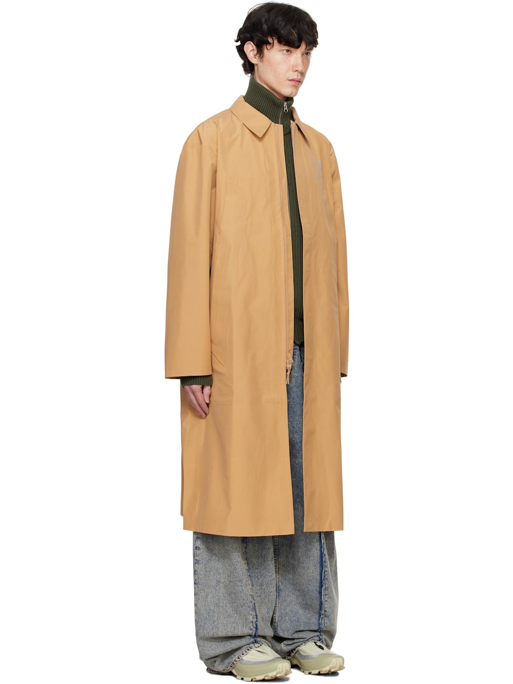 Tan Salomon Edition Outerwear Trench Coat - 2