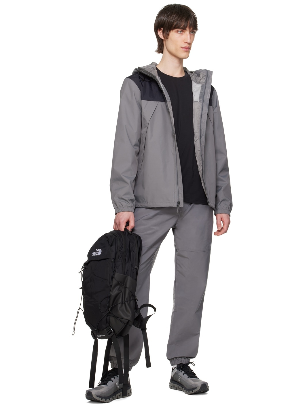 Gray TNF Easy Wind Track Pants - 4