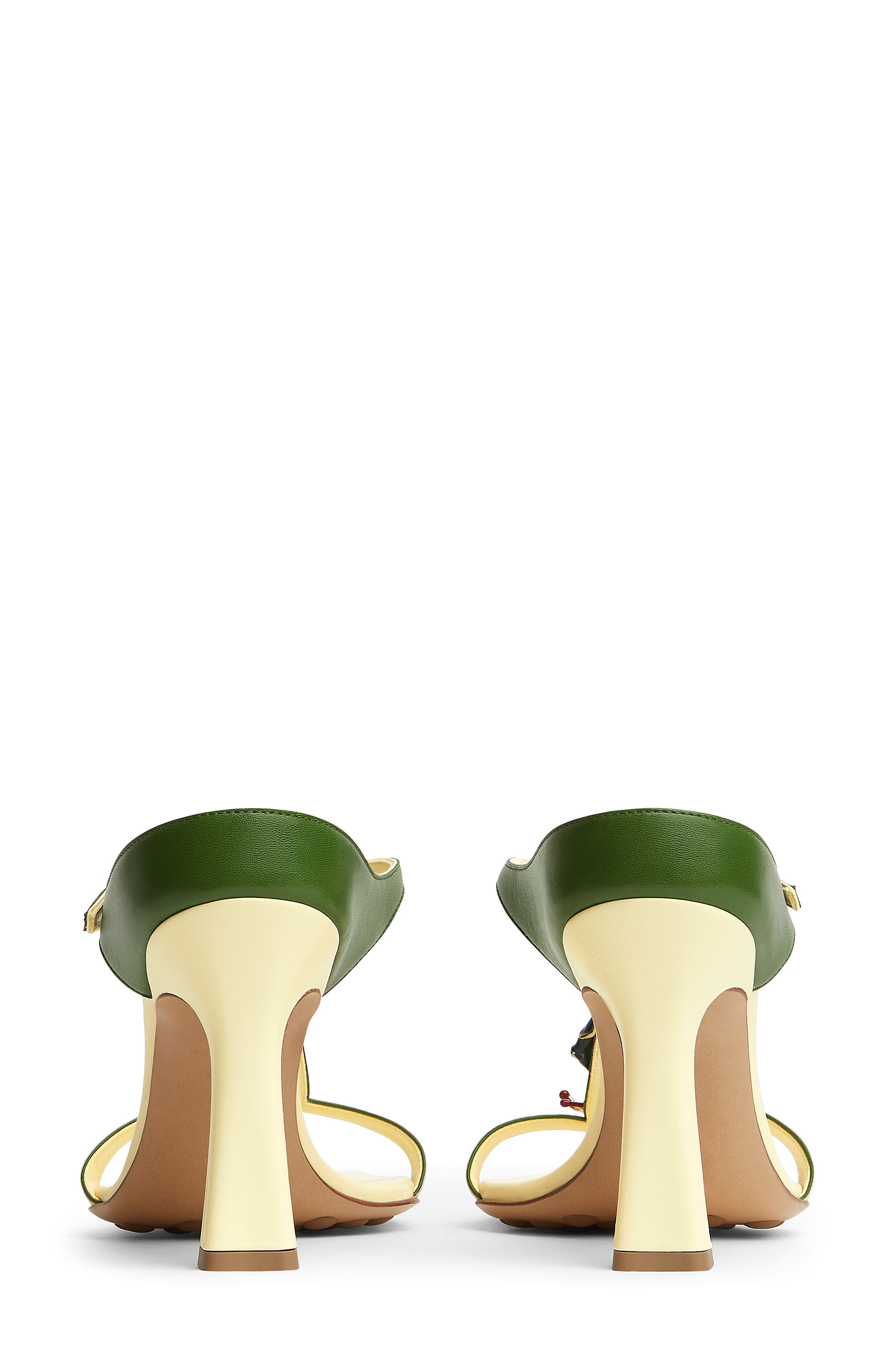 Bottega Veneta Mismatched Frog Strappy Sandal in 7187 Camomile/Avocado at Nordstrom - 8