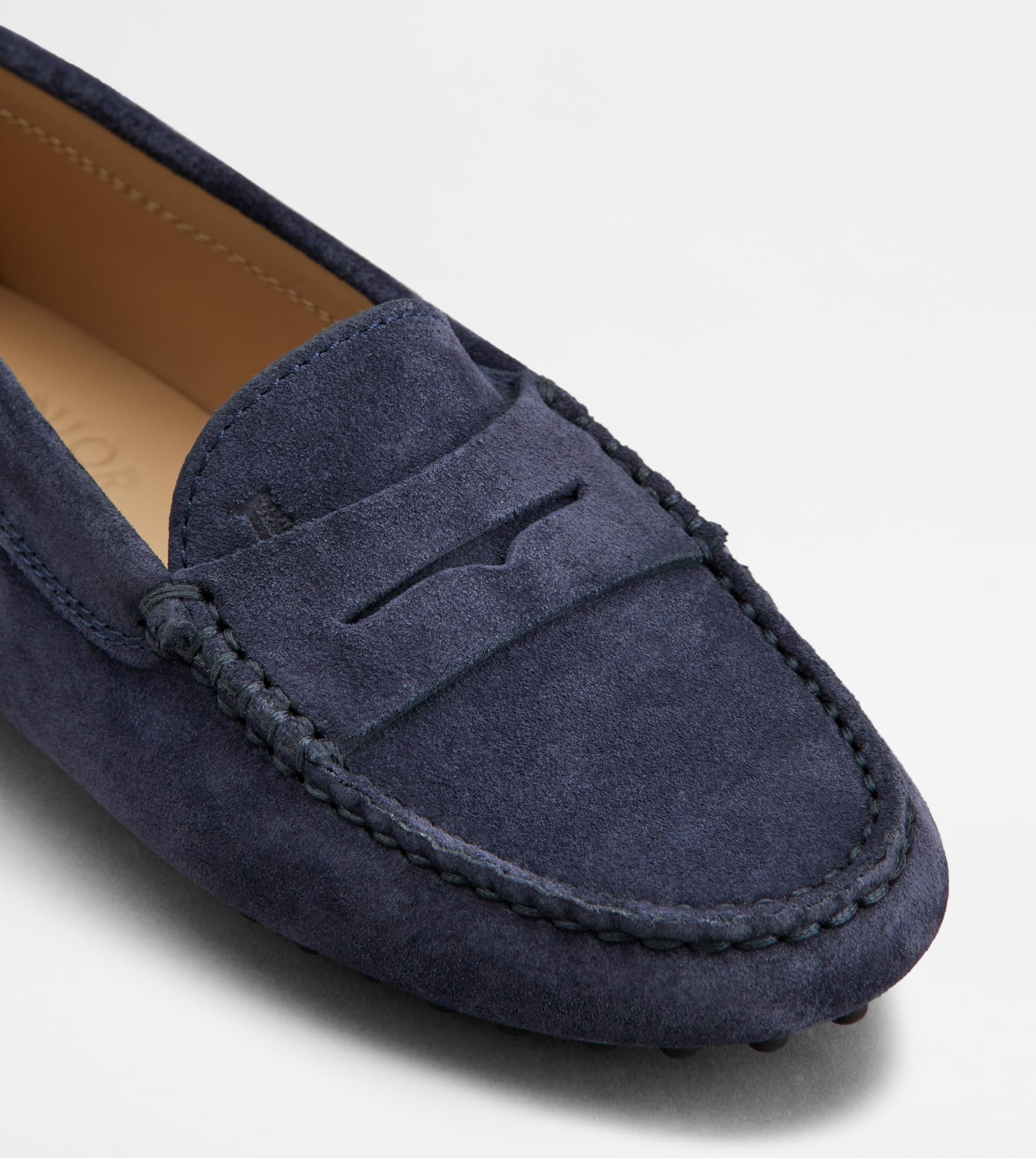 JUNIOR GOMMINO DRIVING SHOES IN SUEDE - BLUE - 6