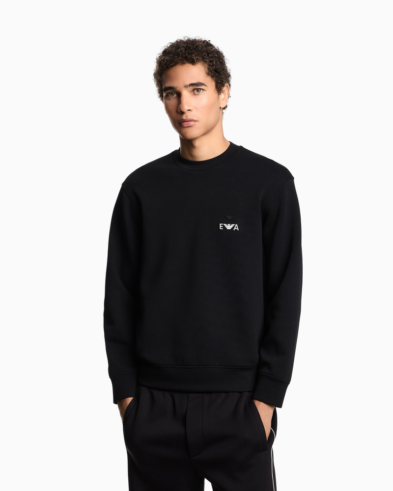 EMPORIO ARMANI ASV JERSEY SWEATSHIRT WITH SUPER-EMBOSSED EA EMBROIDERY outlook