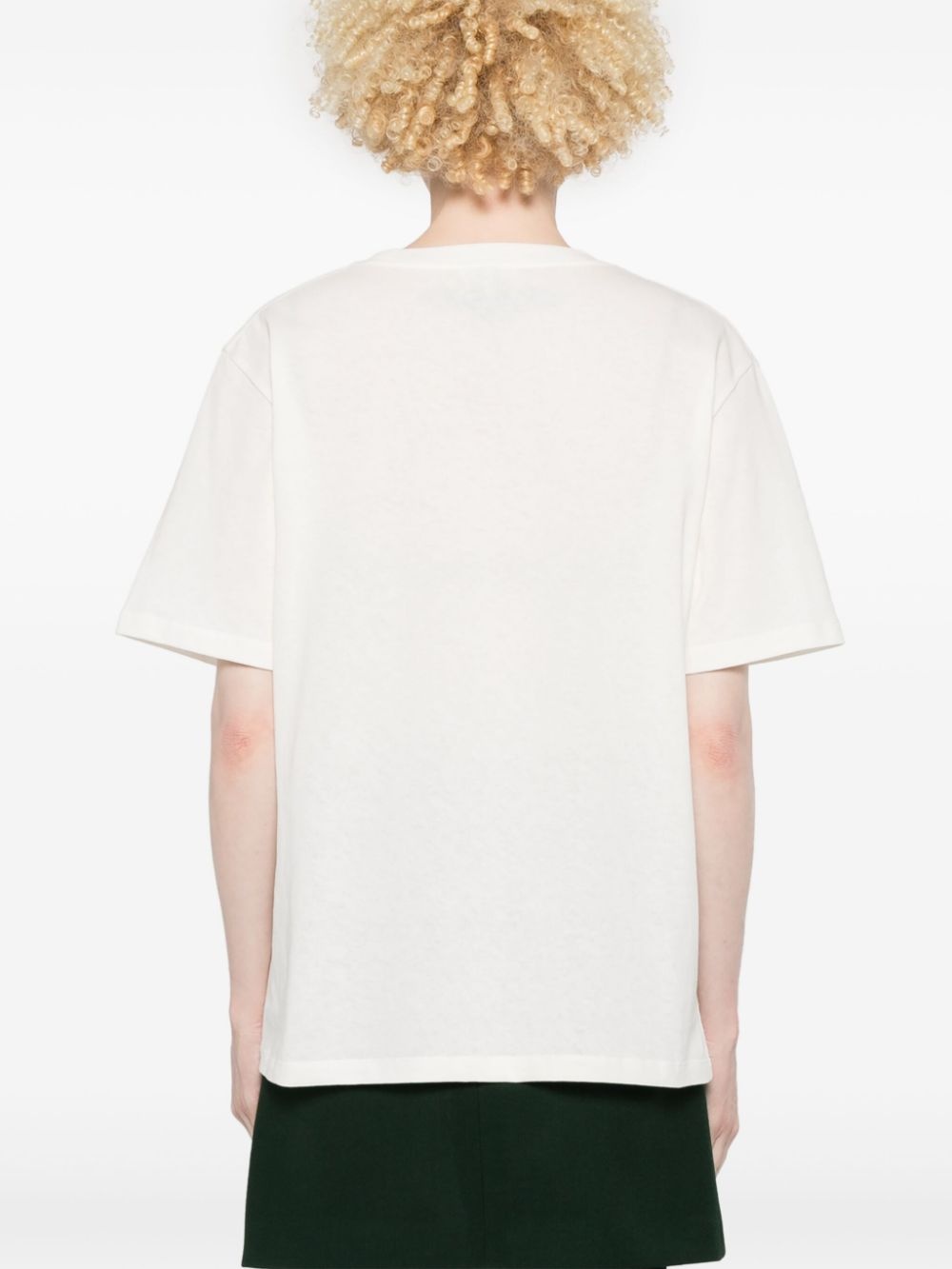 logo cotton T-shirt - 4
