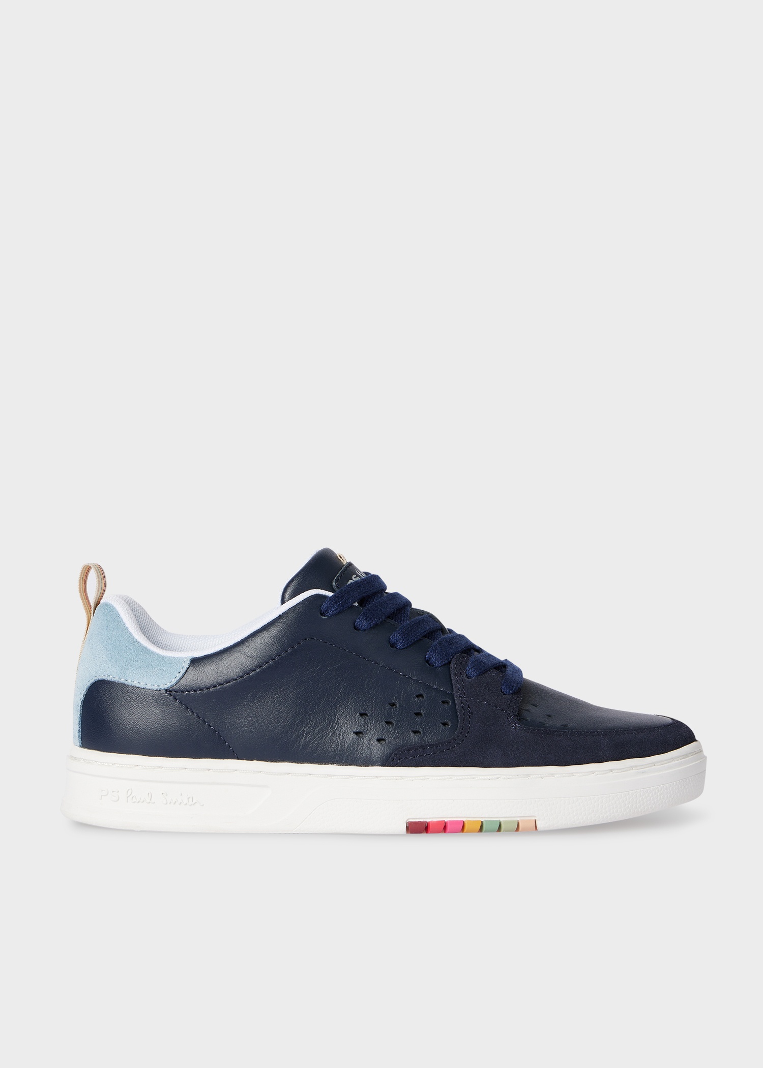 Women's Navy Leather 'Cosmo' Trainers - 1