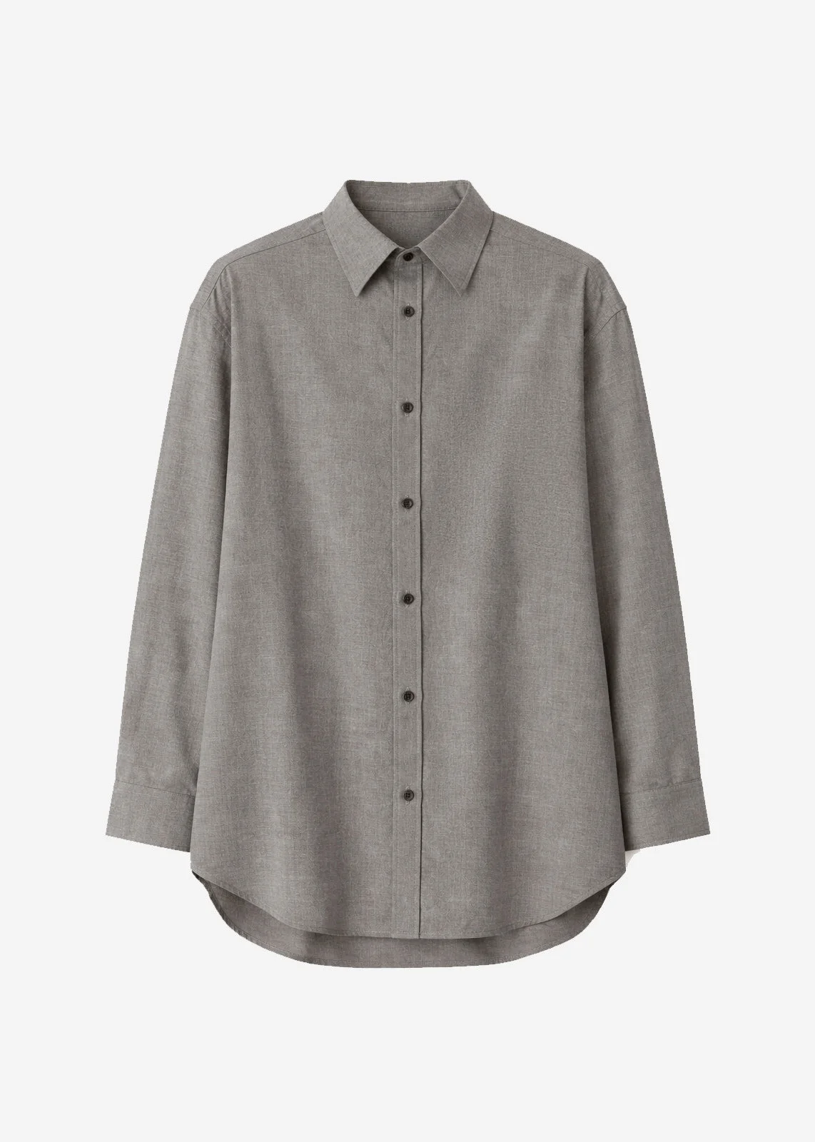 Bina Wool Padded Shirt - Light Taupe Melange - 1