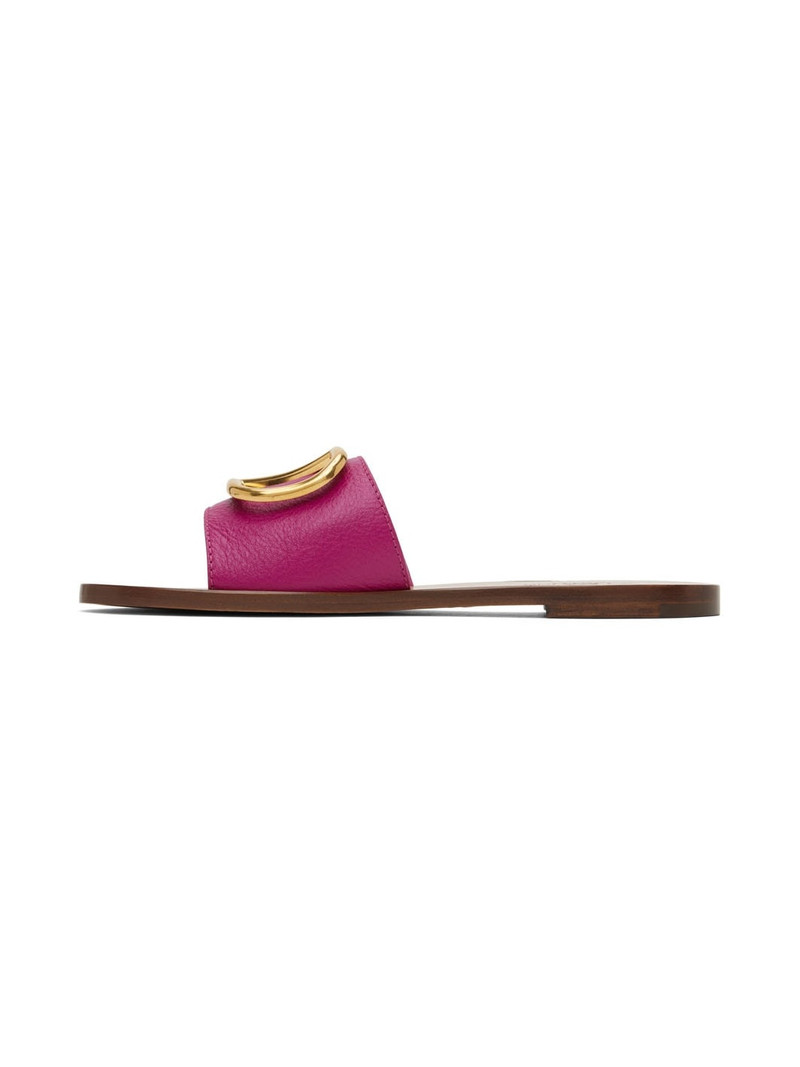 logo-plaque leather sandals 3