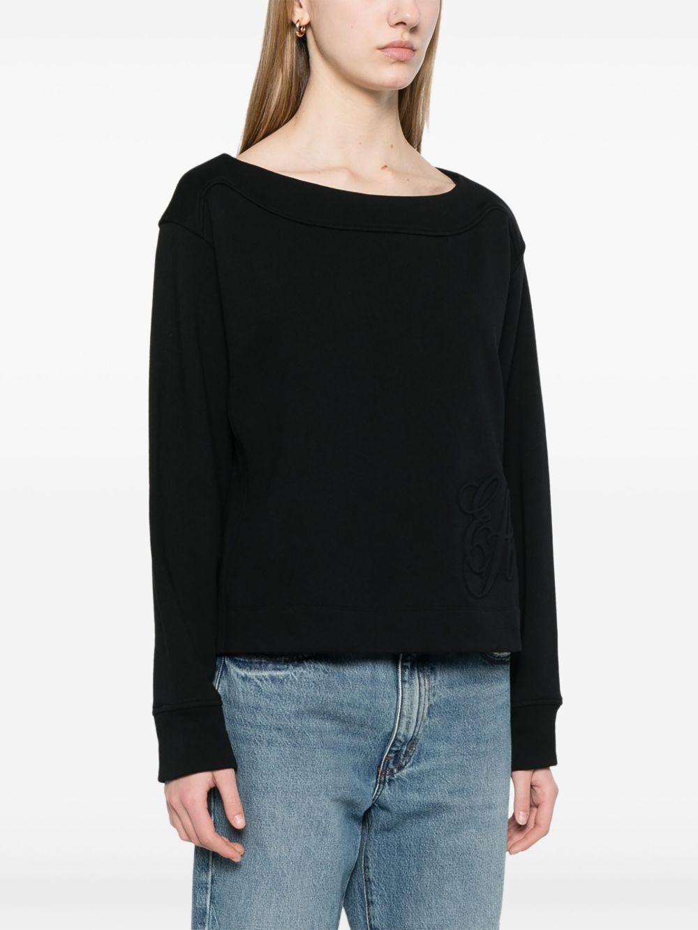 logo-embossed sweatshirt - 3