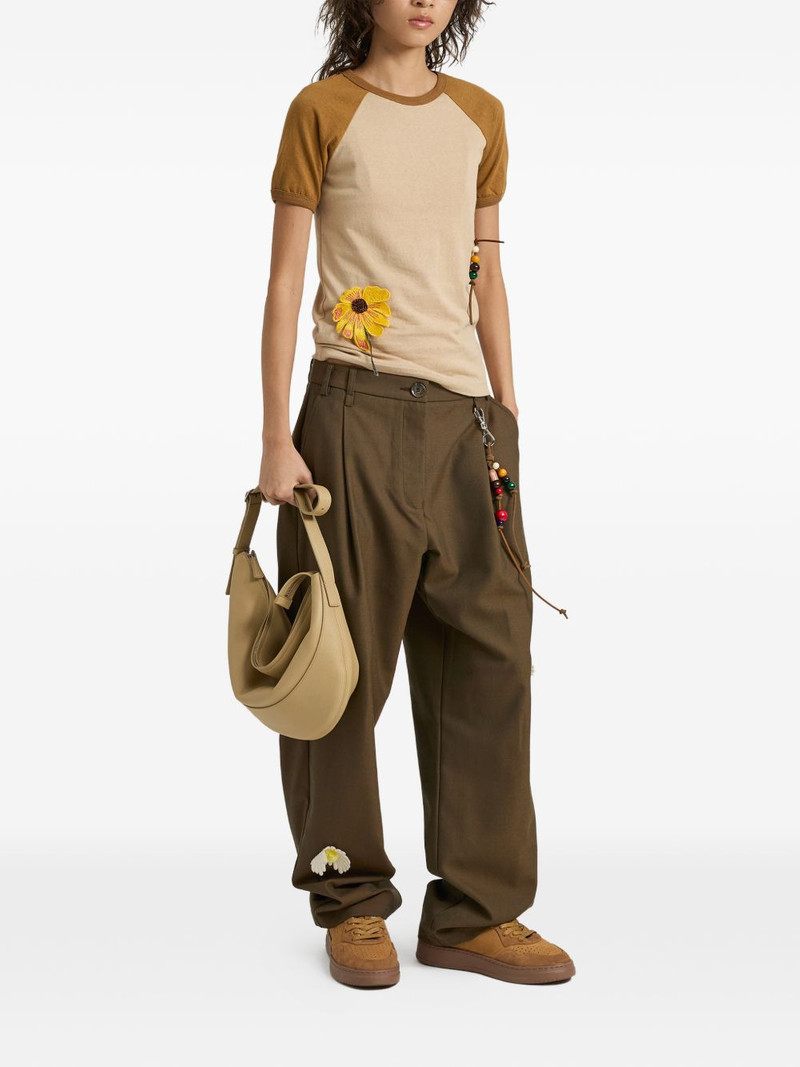 Song for the Mute flower-appliqué T-shirt outlook