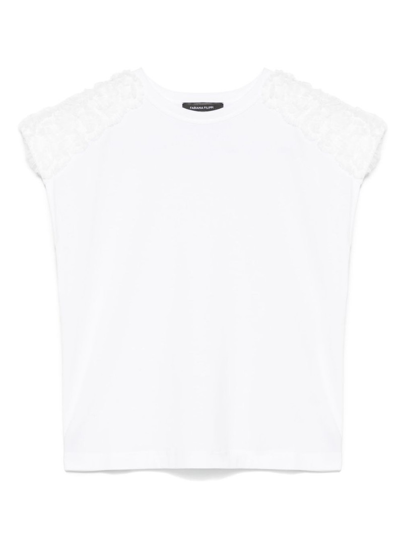 ruffle-detailed T-shirt 1