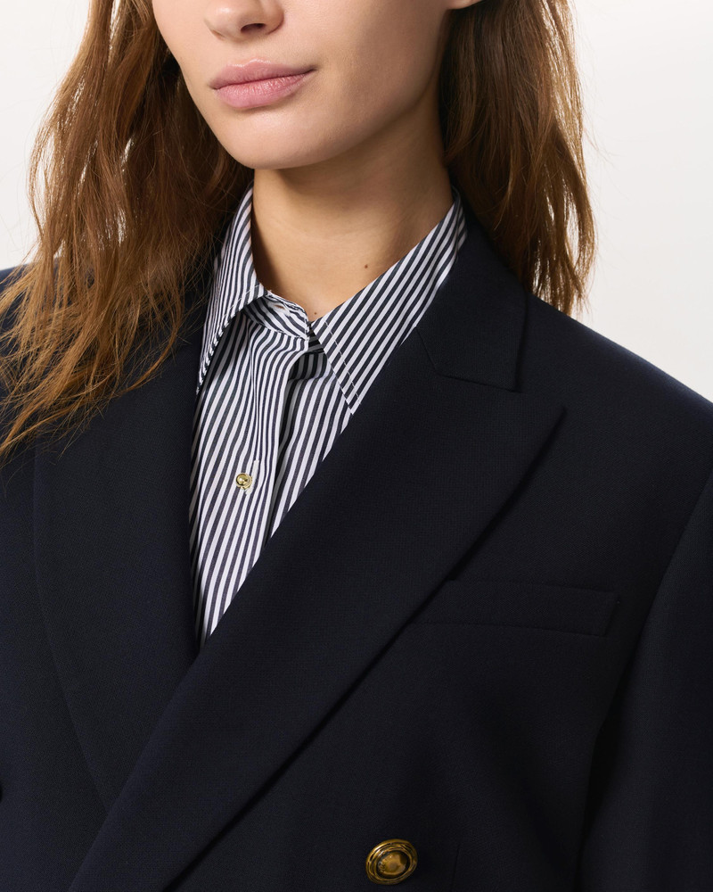 Emile Italian Woven Double-Breasted Blazer 6