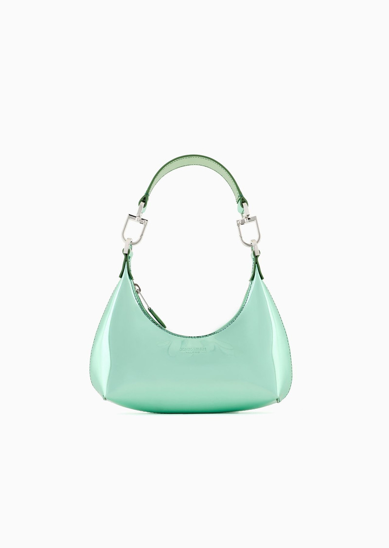 Lamé-leather la Prima mini hobo bag 1