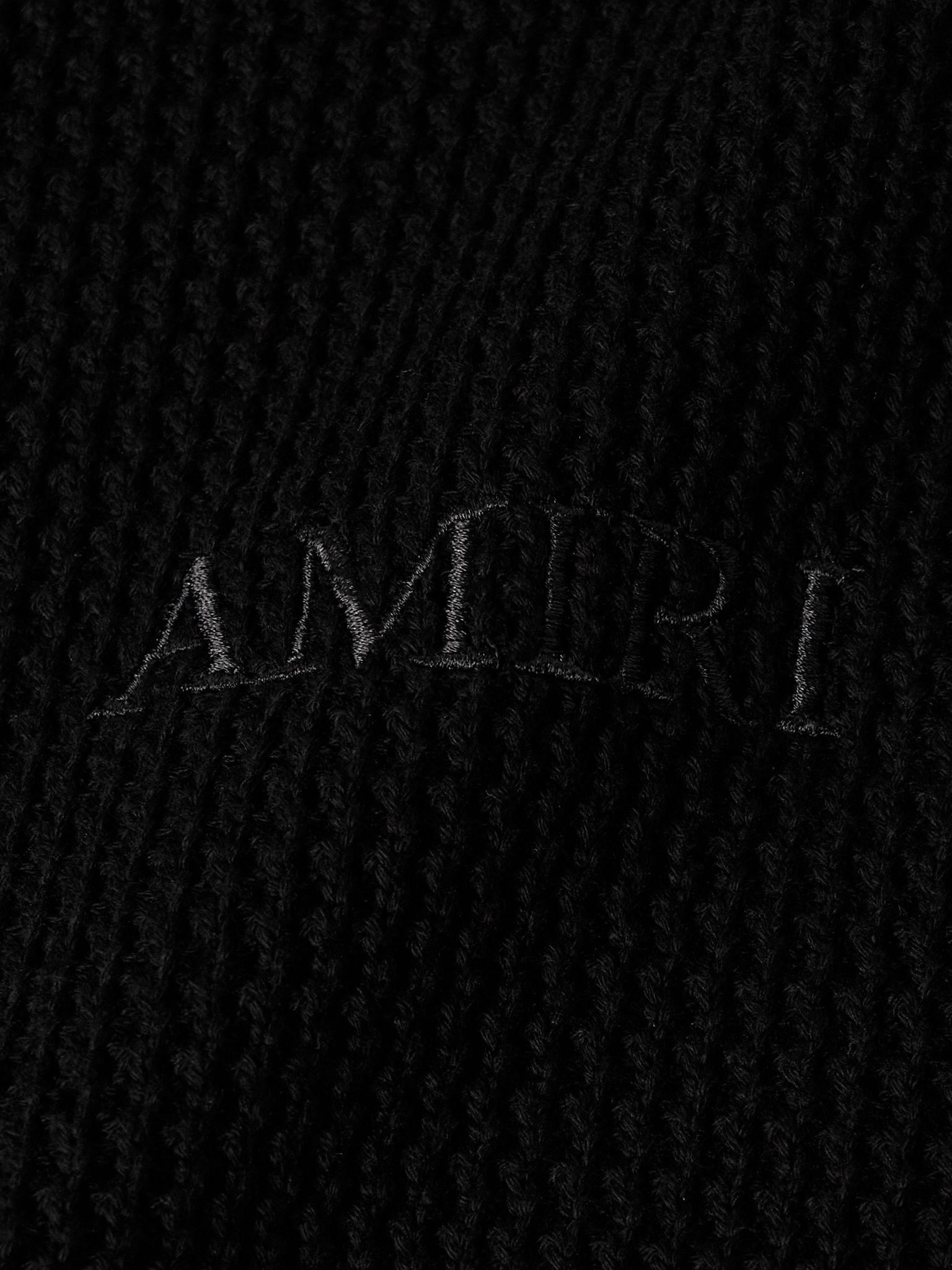 Logo-Embroidered Crocheted Cotton Shirt Black - 4