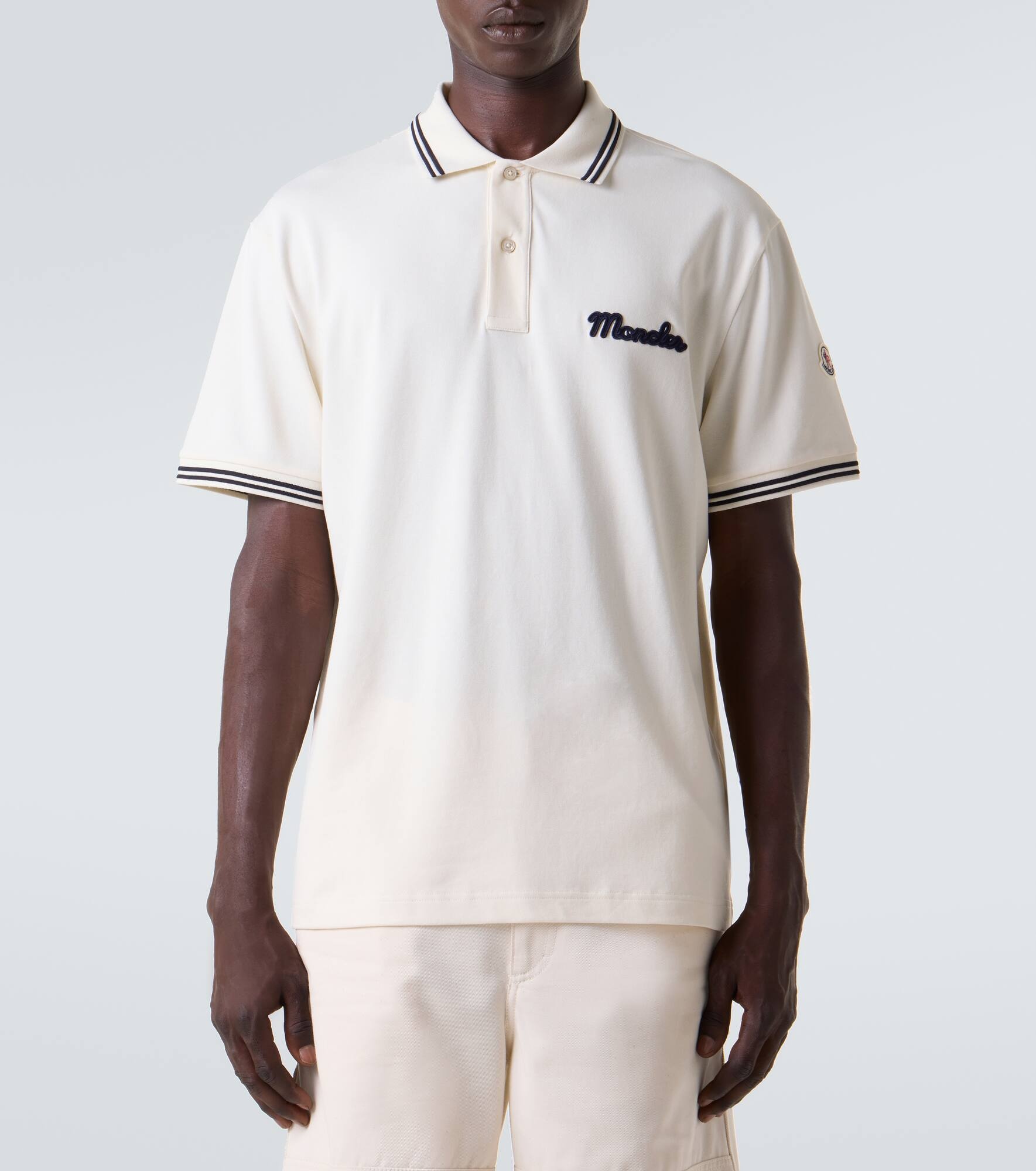 Logo cotton piqué polo shirt - 3