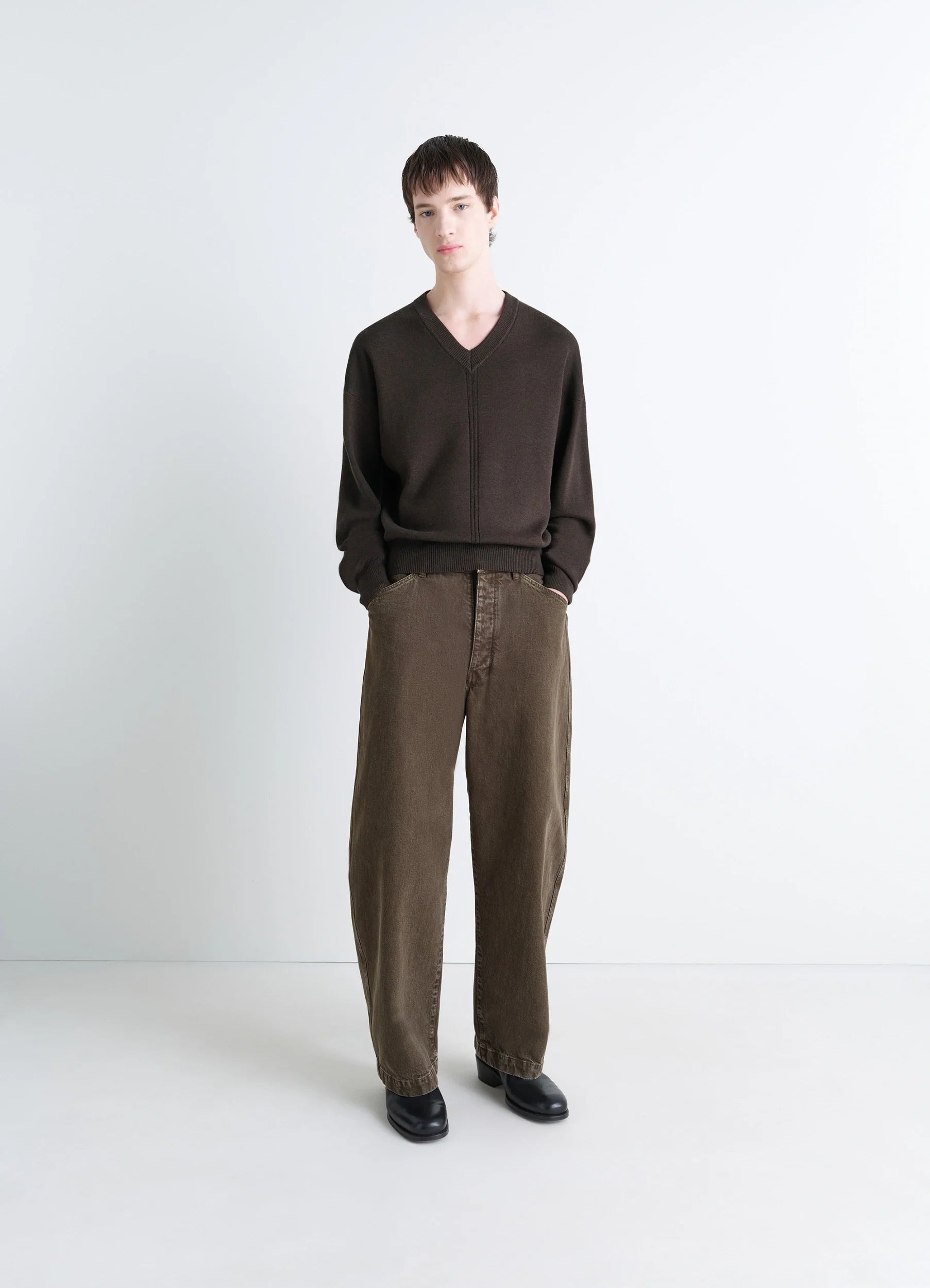 V NECK SWEATER - 3