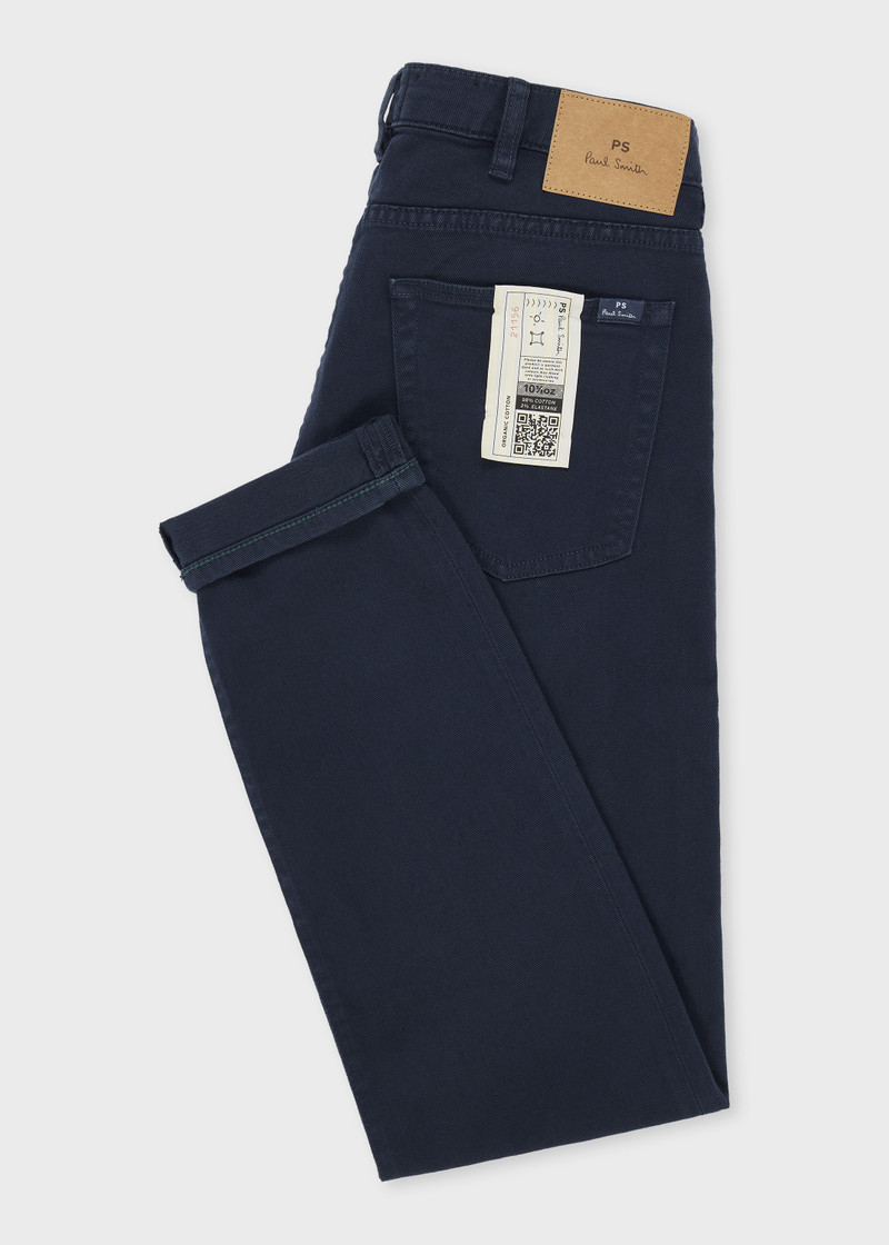 Paul Smith Tapered-Fit Navy Garment Dyed Organic Cotton-Stretch Jeans outlook