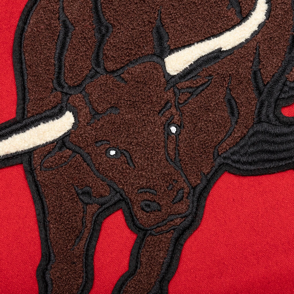 BULL VARSITY JACKET - RED/CREAM - 8