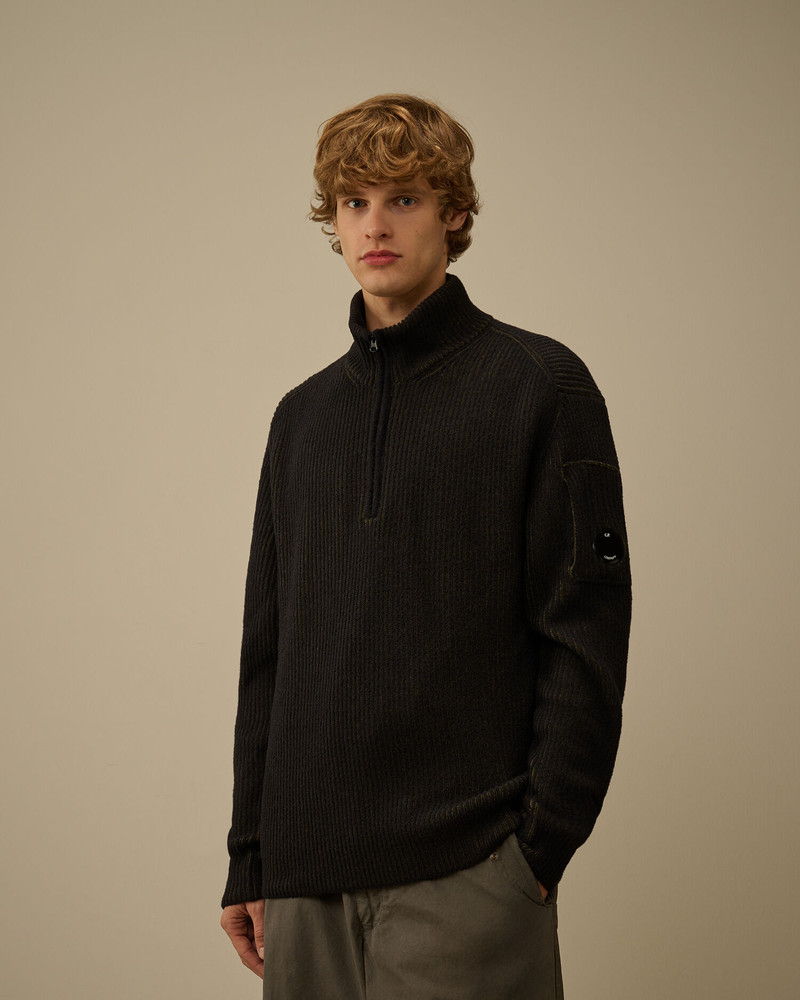Fleece Knit Half Zip Sweater 3