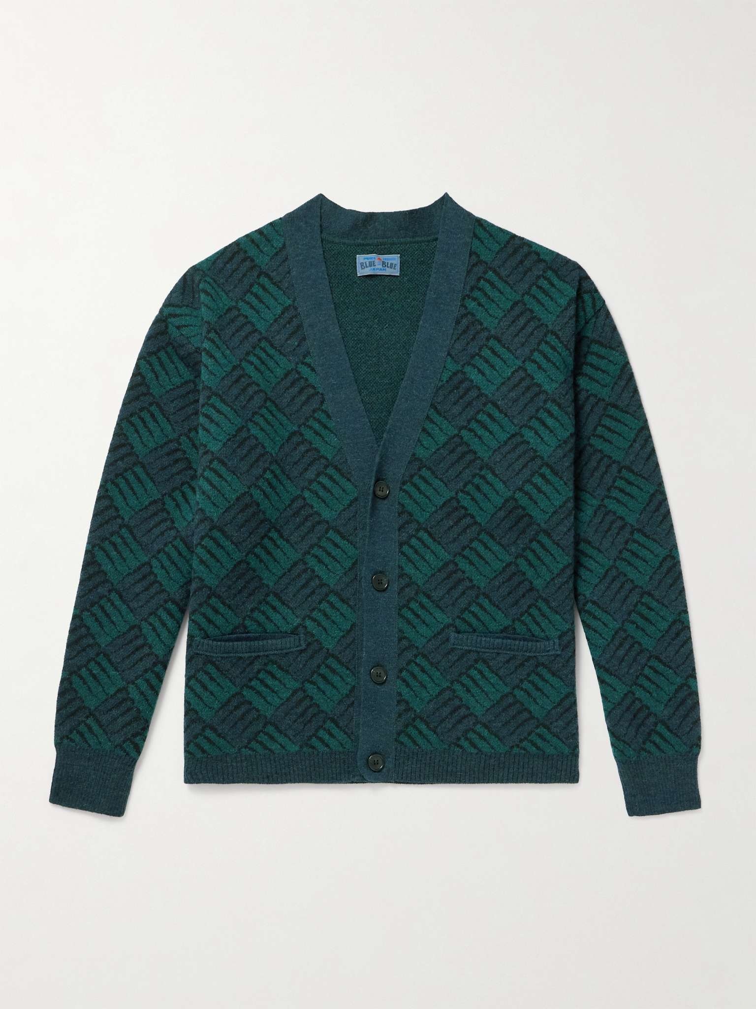 Wind and Wave Jacquard-Knit Cardigan - 1