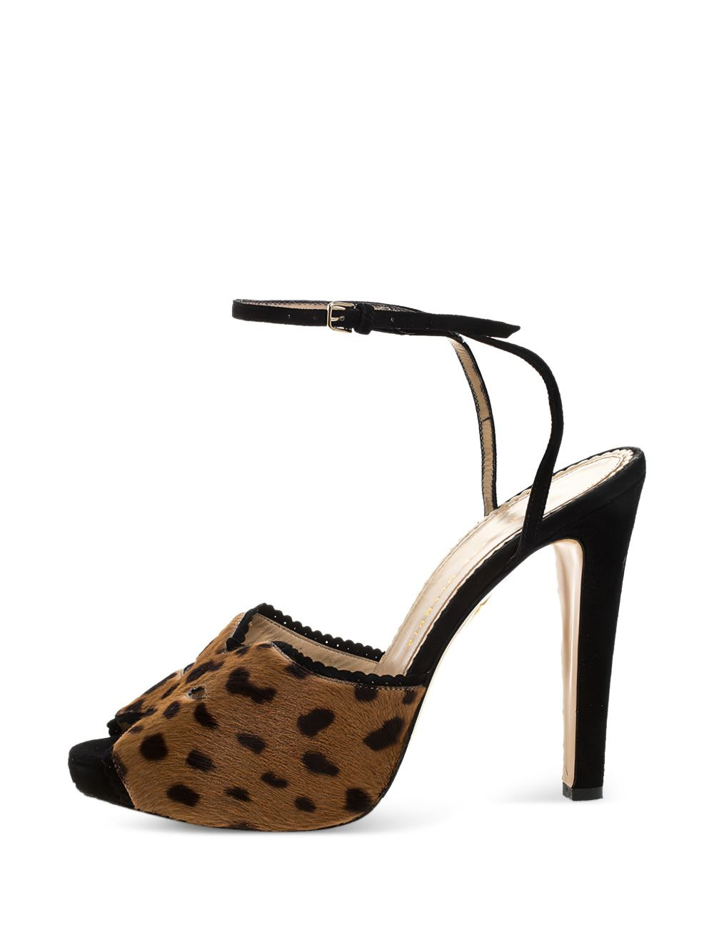 leopard-print heeled sandals - 2
