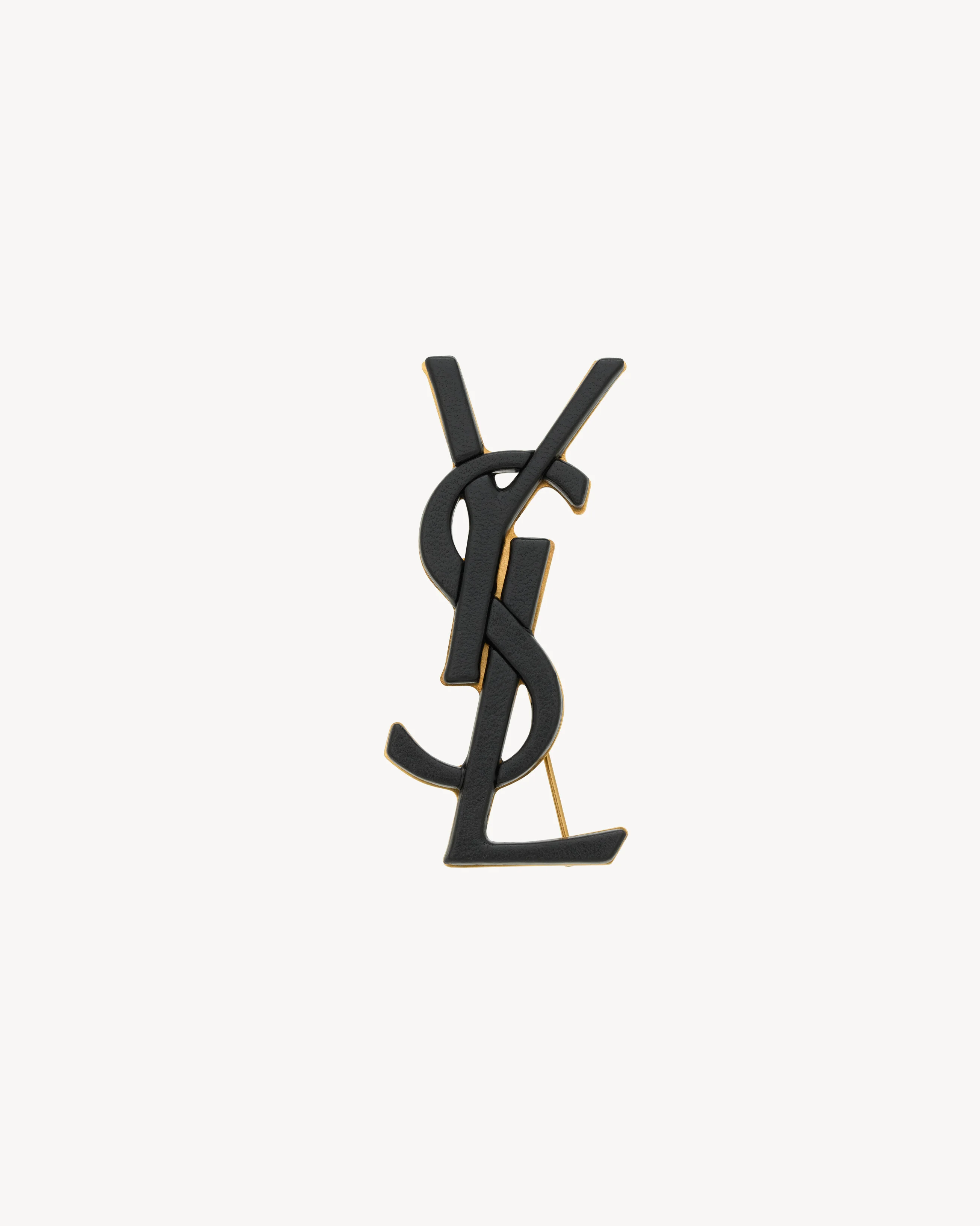 CASSANDRE BROOCH IN LEATHER - 1