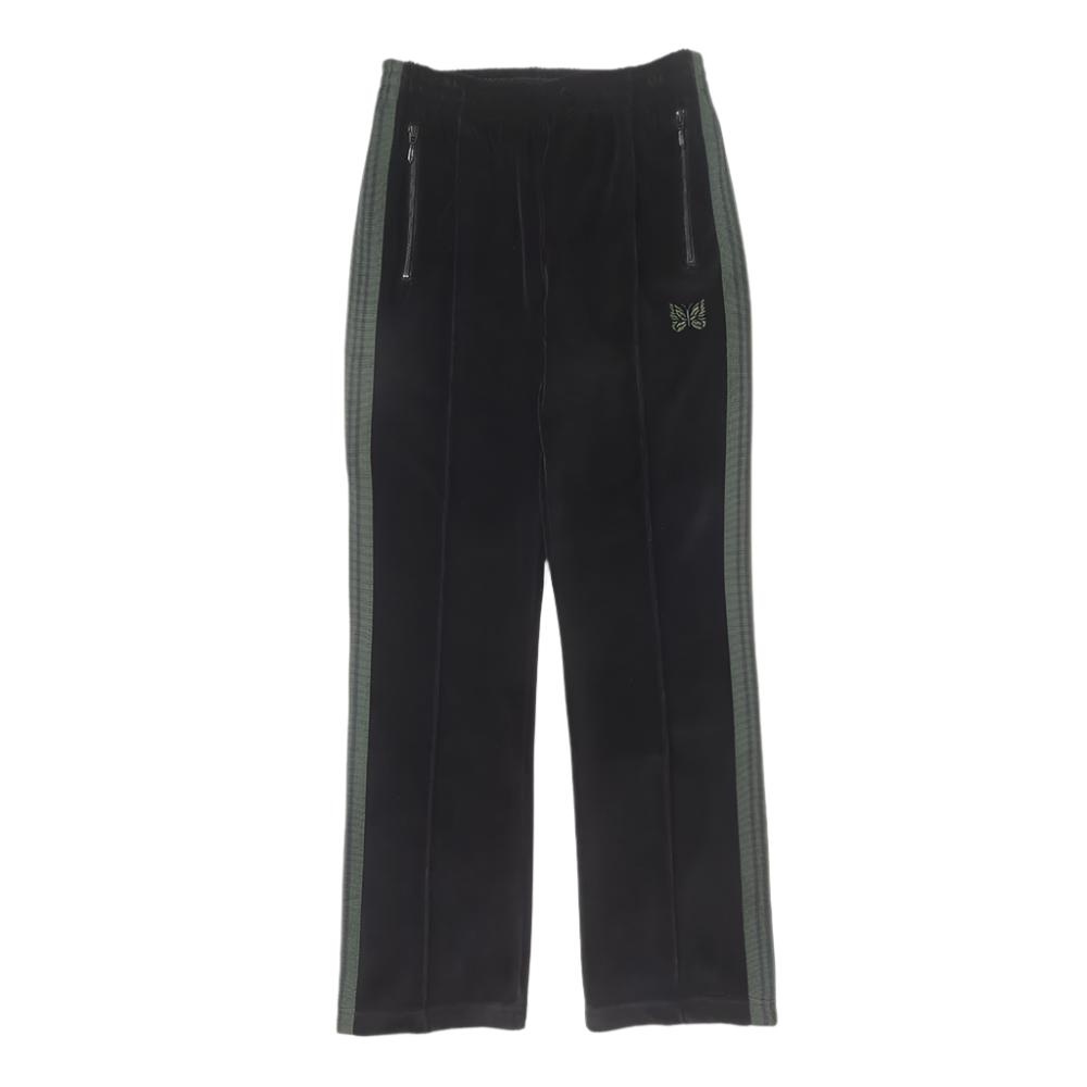 NARROW TRACK PANTS - C/PE VELOUR (BLACK) - 1