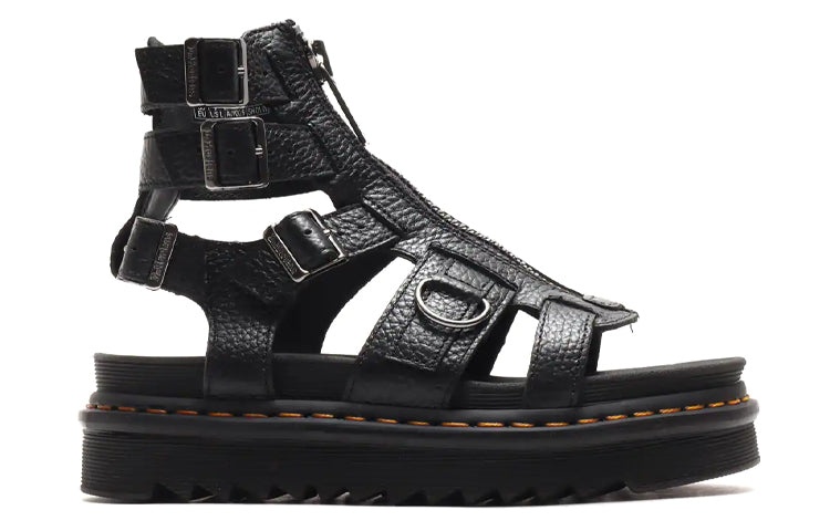 (WMNS) Dr. Martens Olson Platform Sandles Black 26561001 - 2