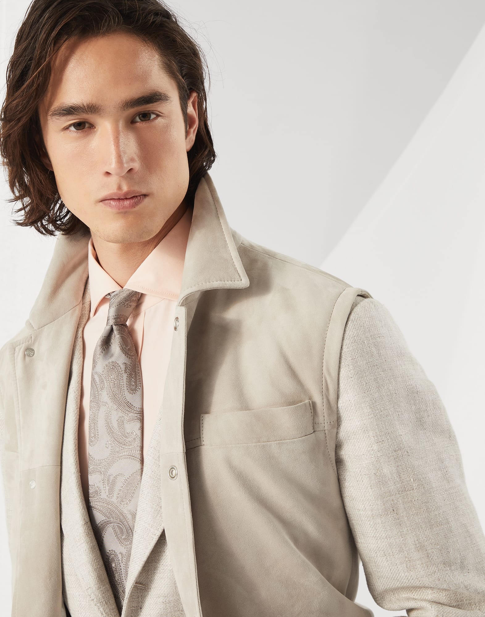 Suede vest with Thermore® padding - 3