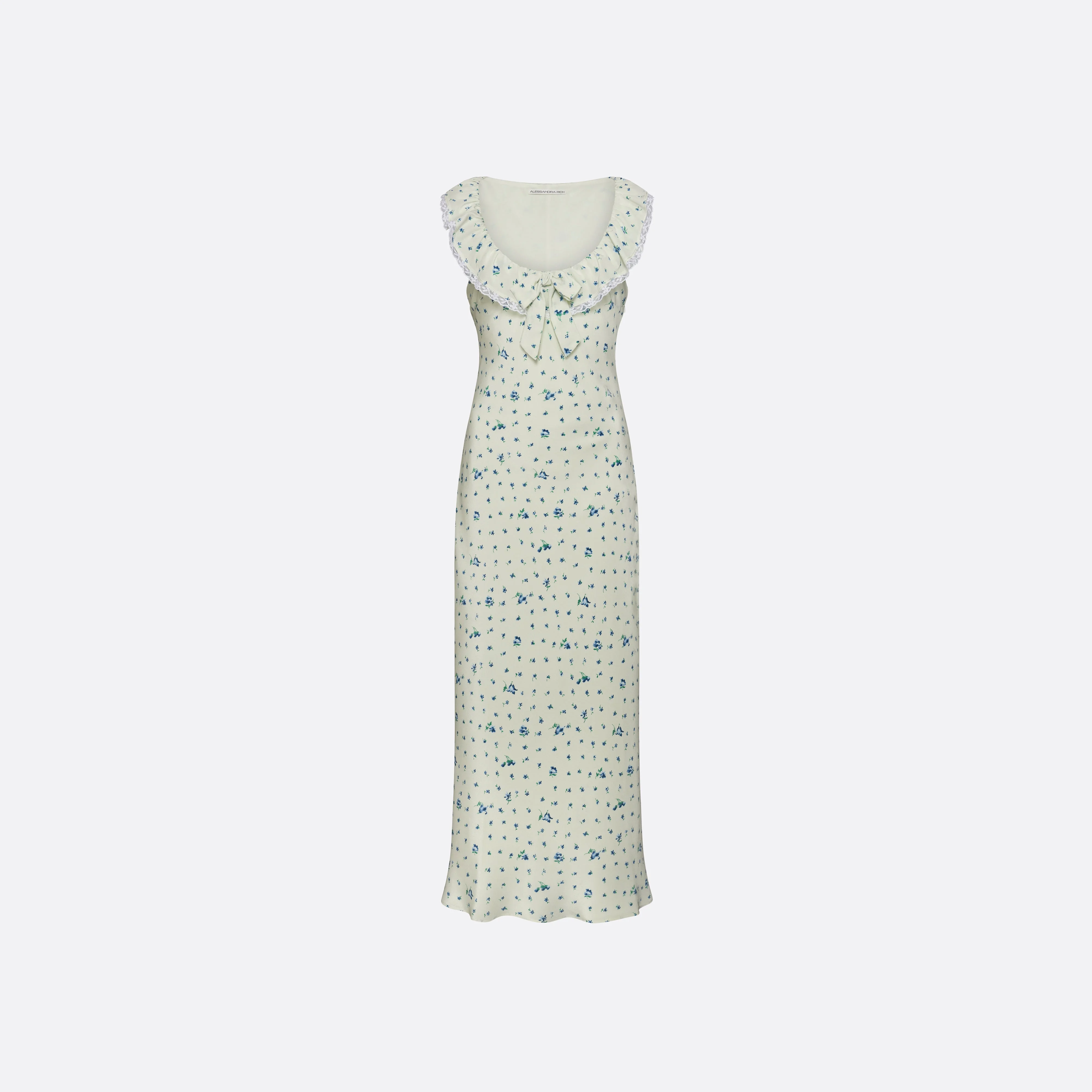 SLIP DRESS WITH LACE DETAILS - 1