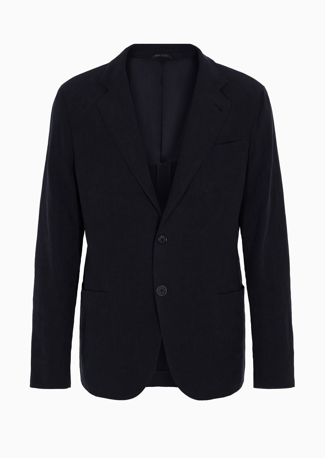Upton line single-breasted jacket in pure linen canvas - 1