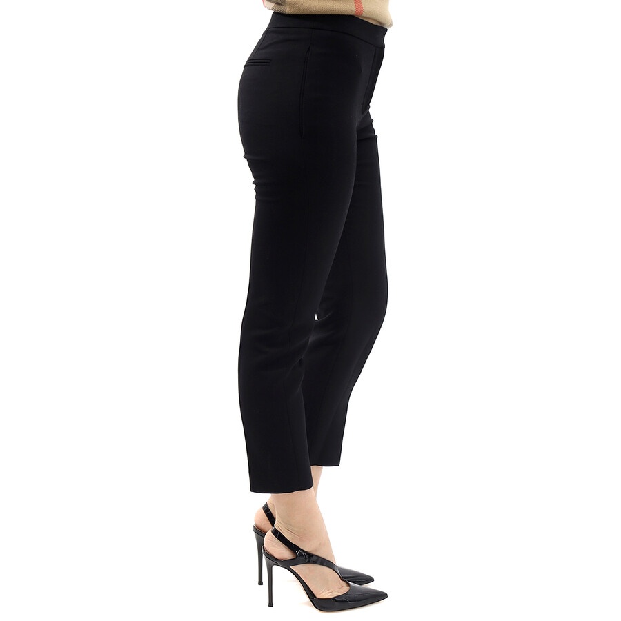 Alexander Mcqueen Black Wool And Silk Blend Crop Trousers - 2