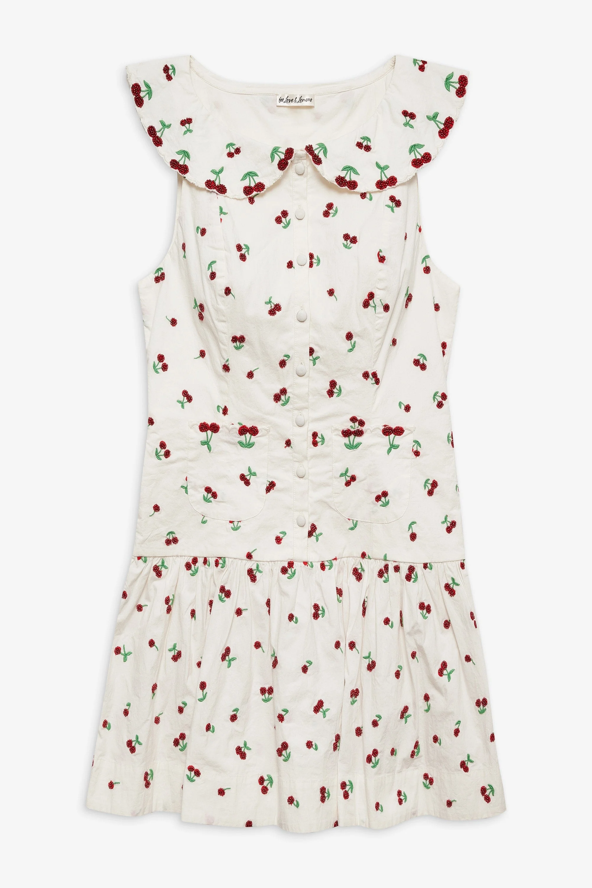 Beaded Cherries Mini Dress - 1