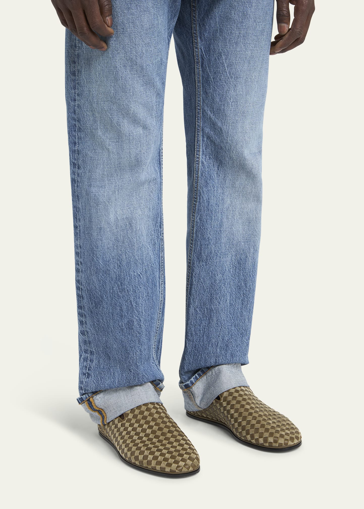 Men's Sunday Intrecciato Leather Slippers - 2