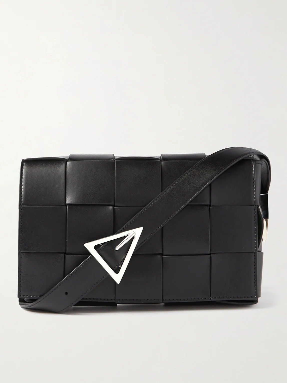 Intrecciato Leather Messenger Bag - 1