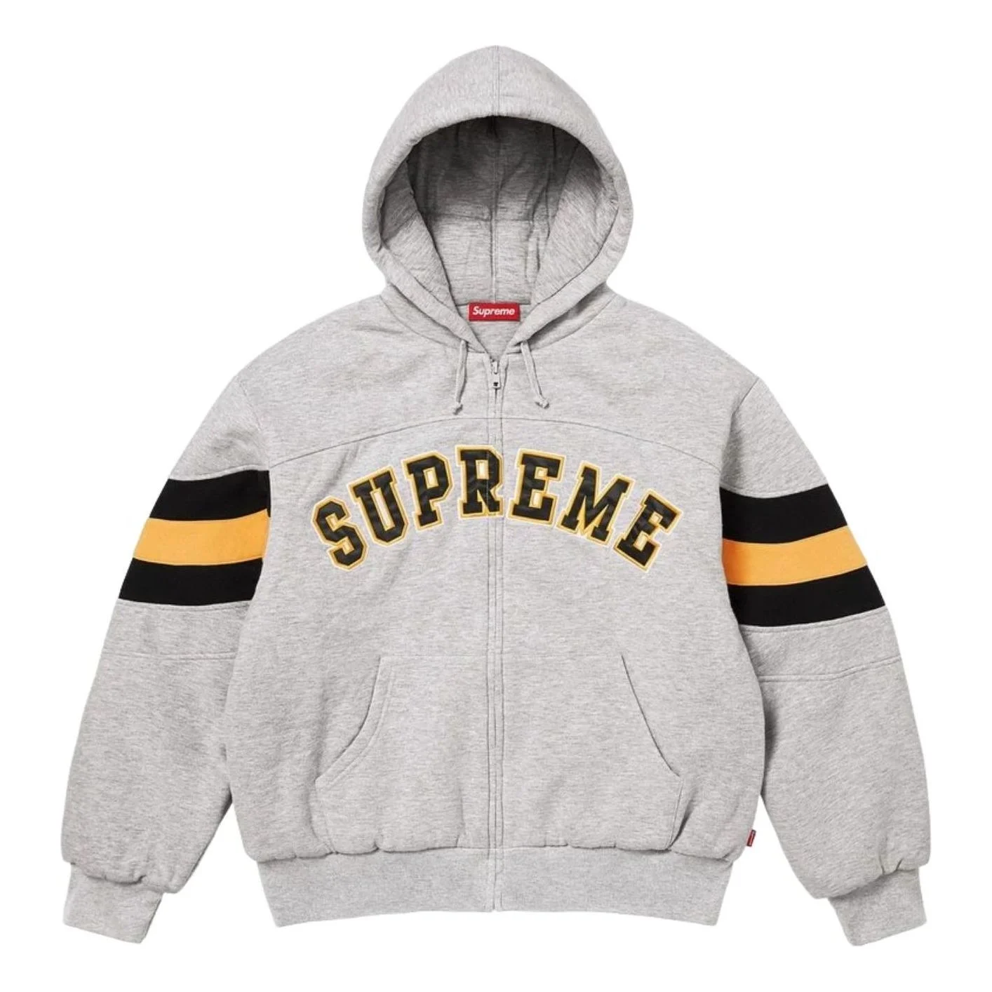 Supreme SS26 Filled Zip Up Hooded Sweatshirt 'Heather Grey' SUP-SS26-018-HETRGRY - 1