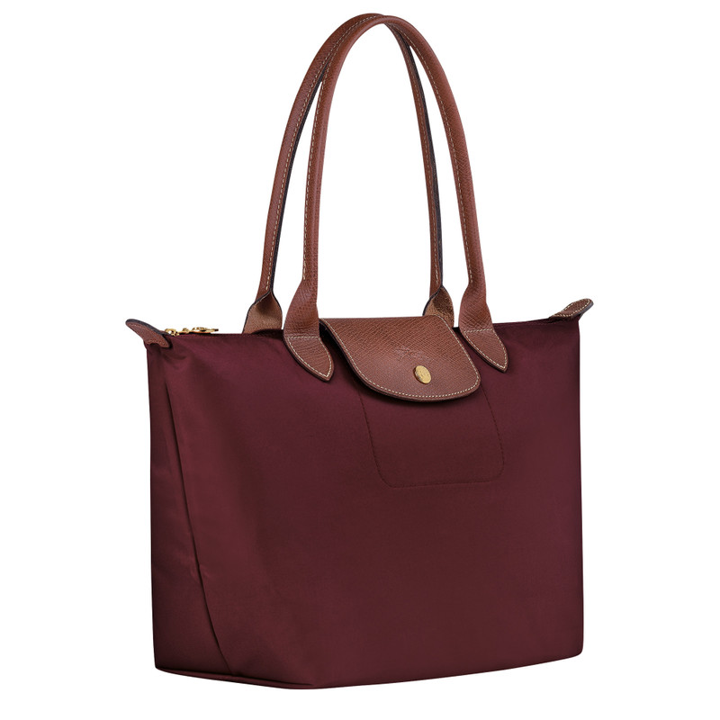 Le Pliage Original M Tote bag Burgundy - Recycled canvas 3
