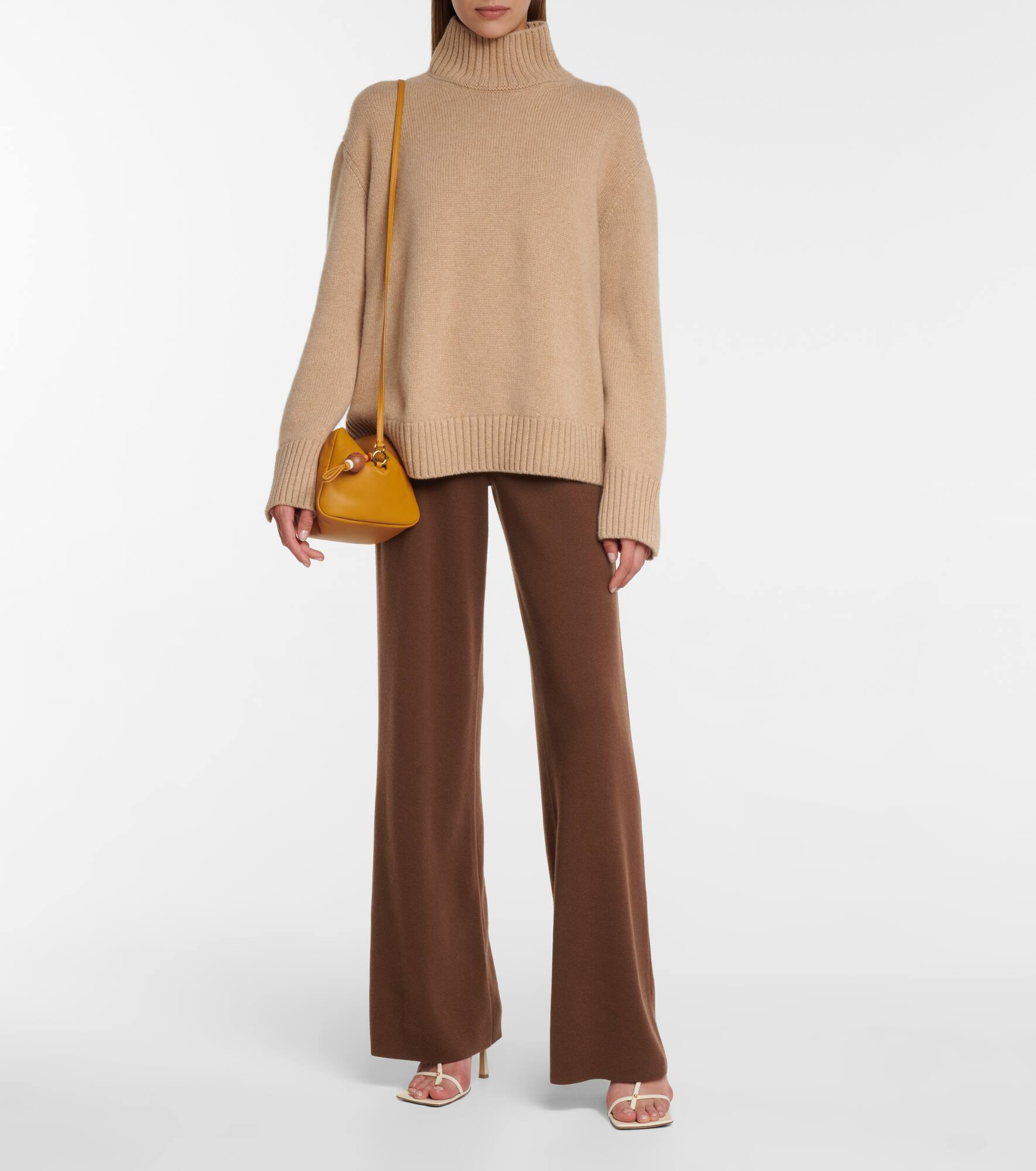 Lex wide-leg cashmere pants - 2