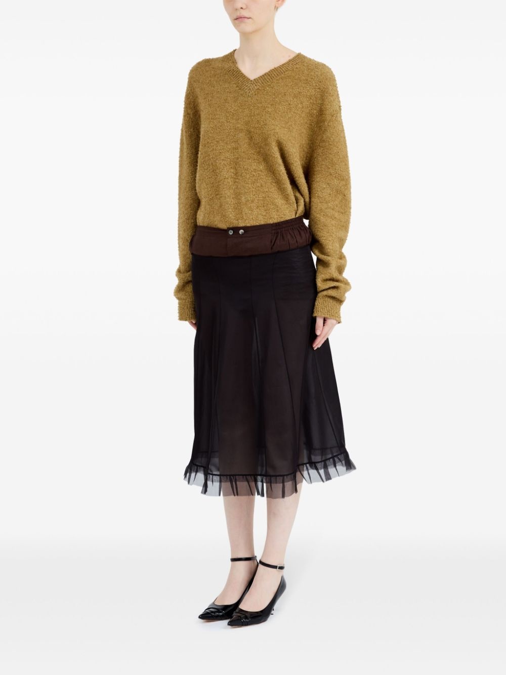 tulle midi skirt - 7
