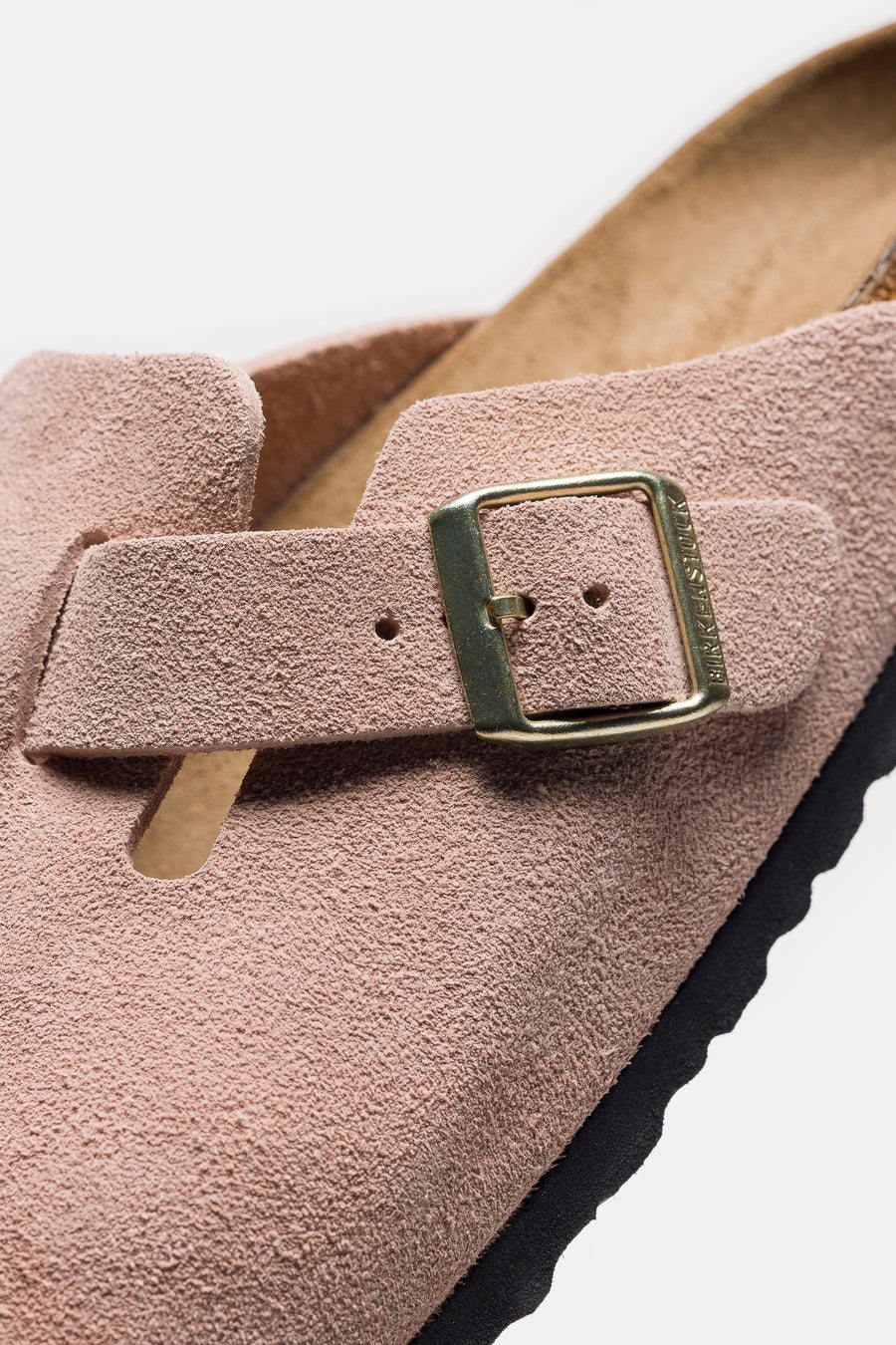 Boston Suede Mule in Light Rose - 5