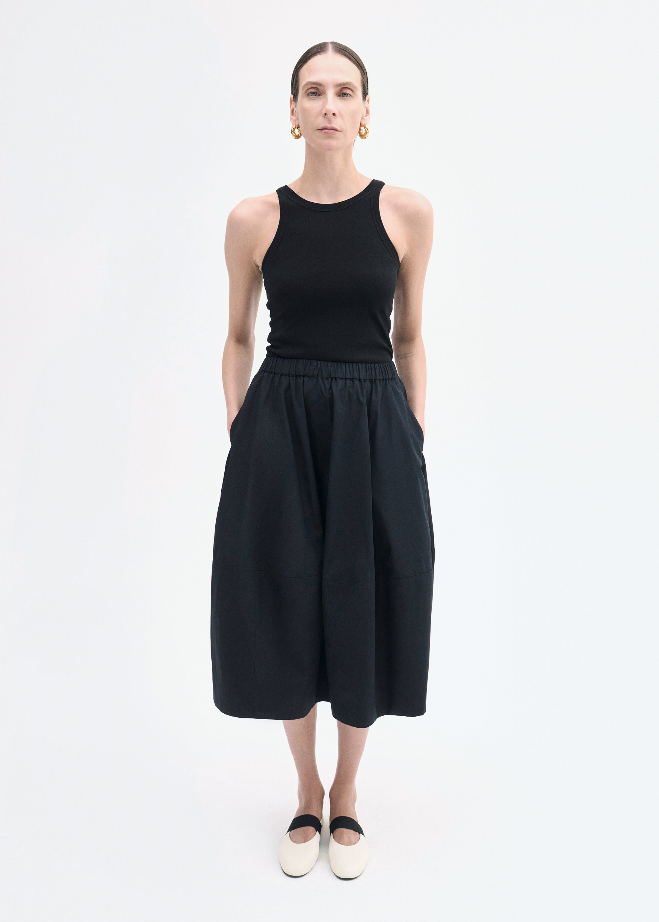 Full Skirt in Cotton Poplin - 3