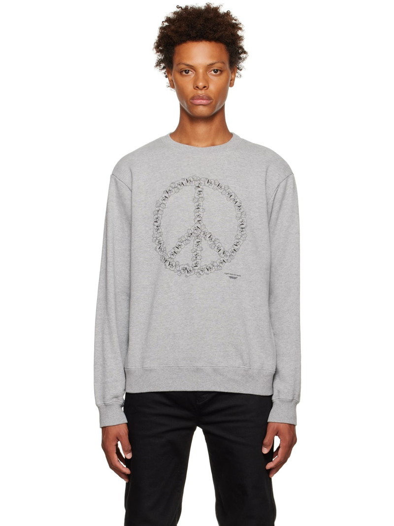 Gray 'Fight War' Sweatshirt - 1