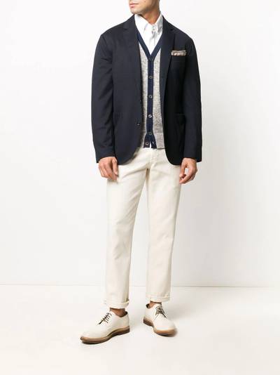 Brunello Cucinelli single-breasted fitted blazer outlook