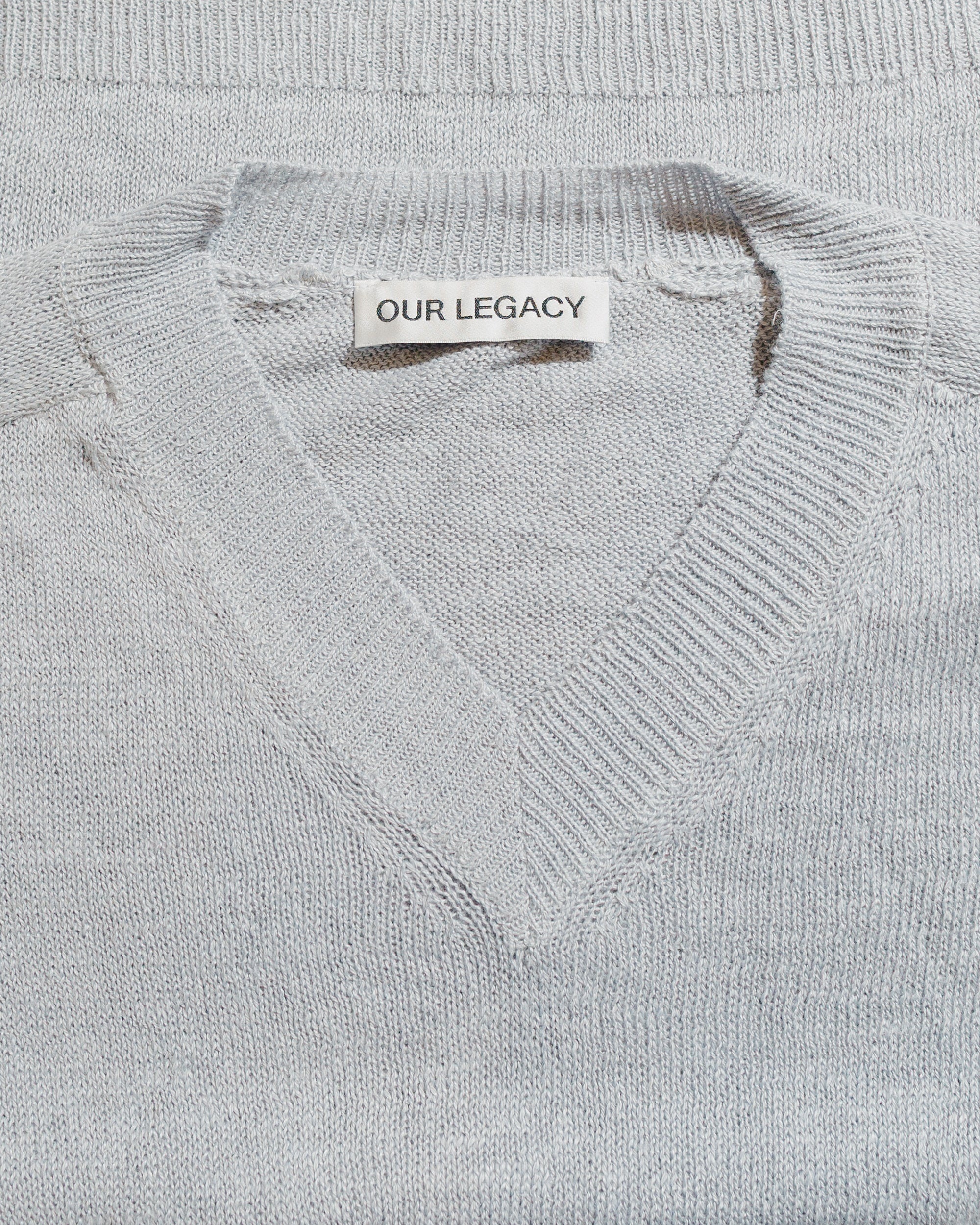 Rue V-Neck Powder Blue Cyclone Linen - 5