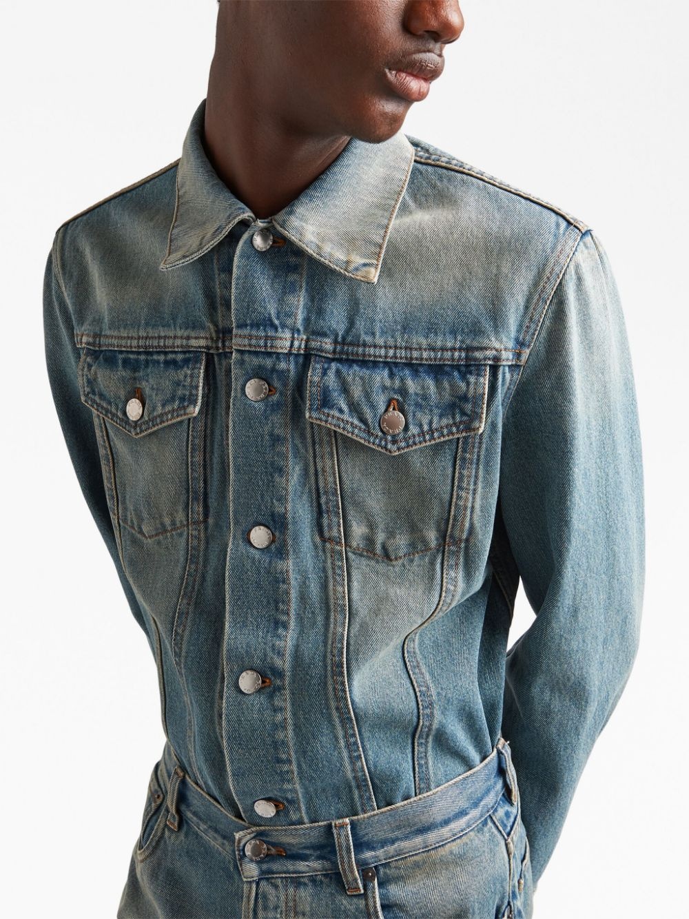 stonewashed denim jacket - 4
