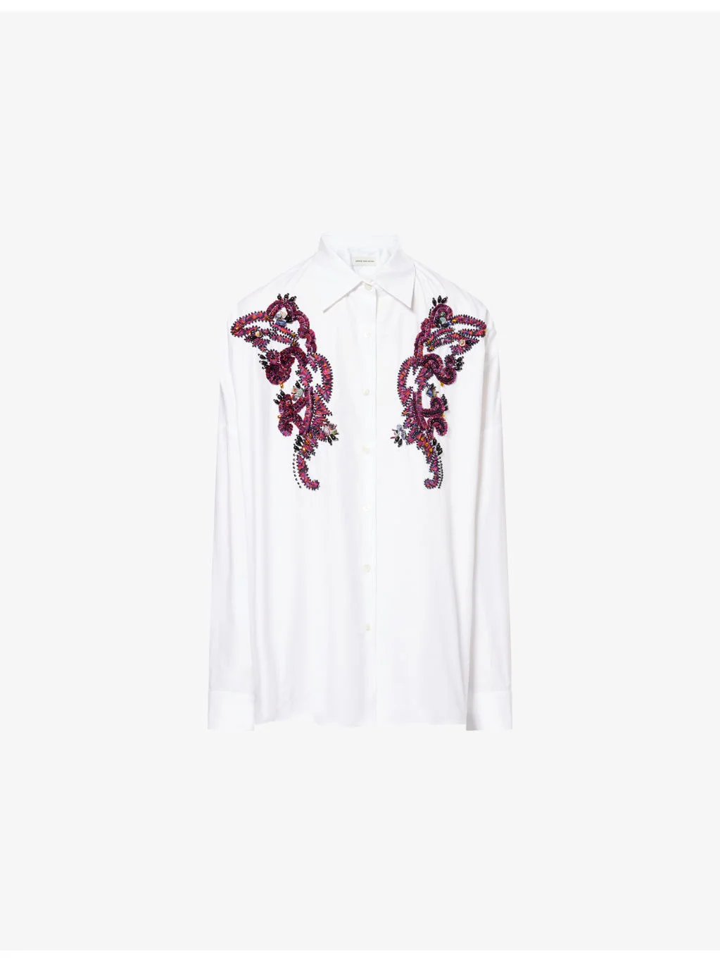 Casia Embroidered Cotton Shirt - 1