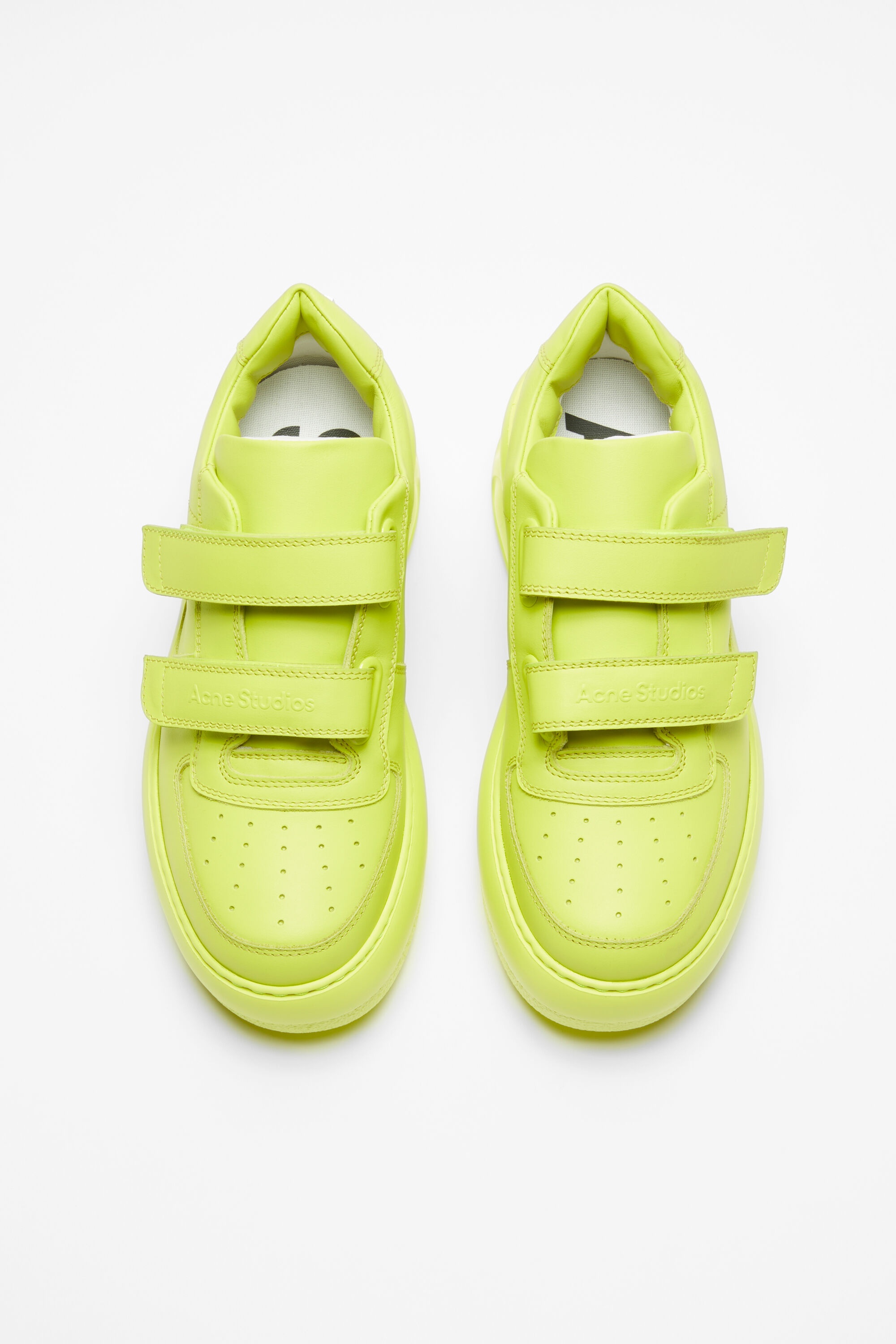 Velcro strap platform sneakers - Neon yellow - 2