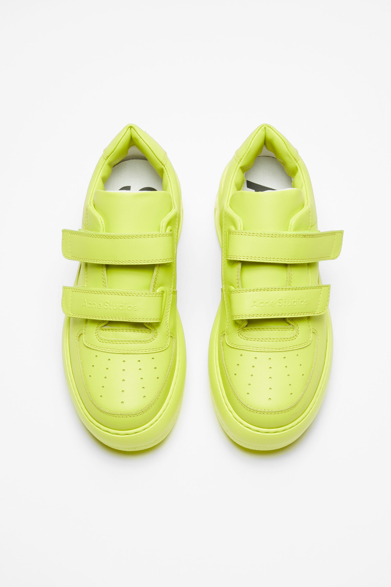 Acne Studios Velcro strap platform sneakers - Neon yellow outlook