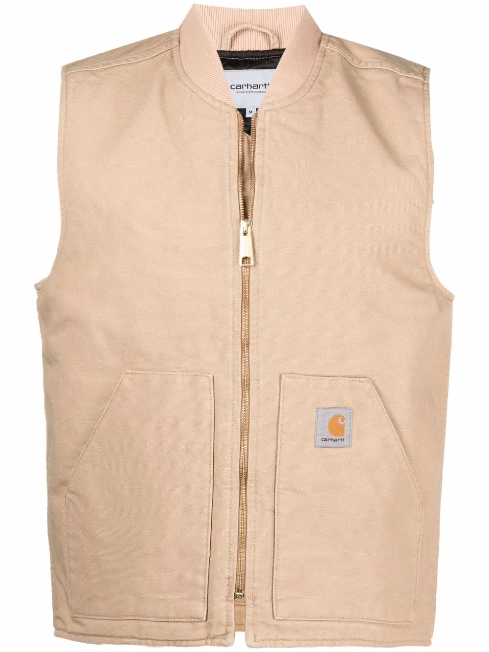 ribbed-collar gilet - 1