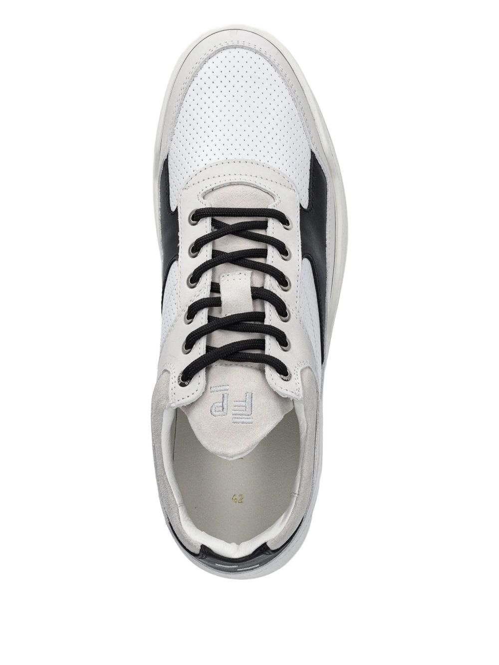 leather-panelled sneakers - 4
