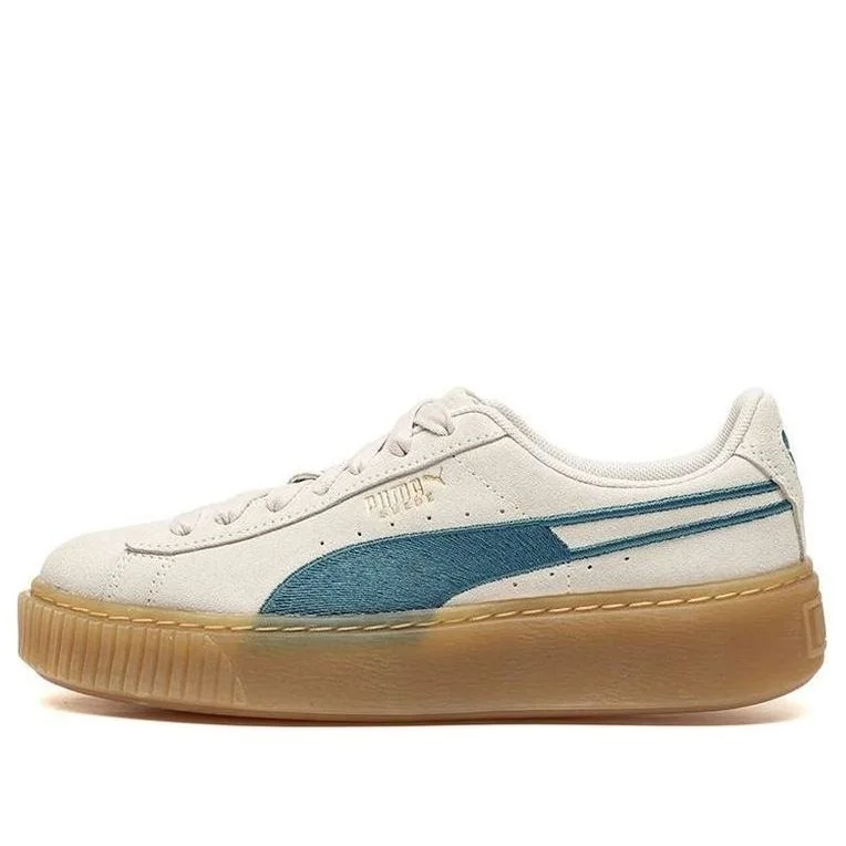 (WMNS) PUMA 스웨이드 플랫폼 핵심 회색/파랑/껌 373934-02 - 1