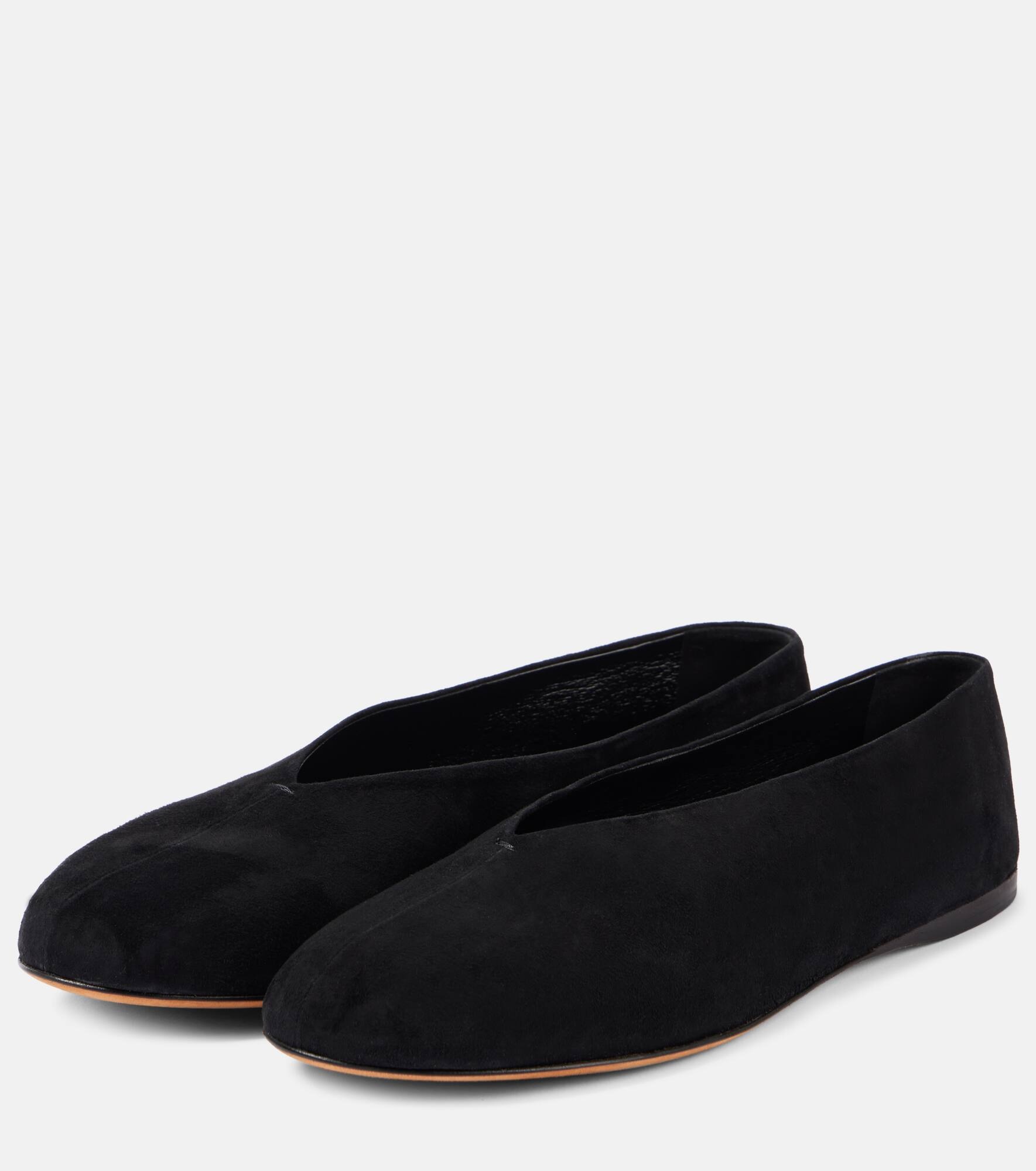 Tee suede ballet flats - 4
