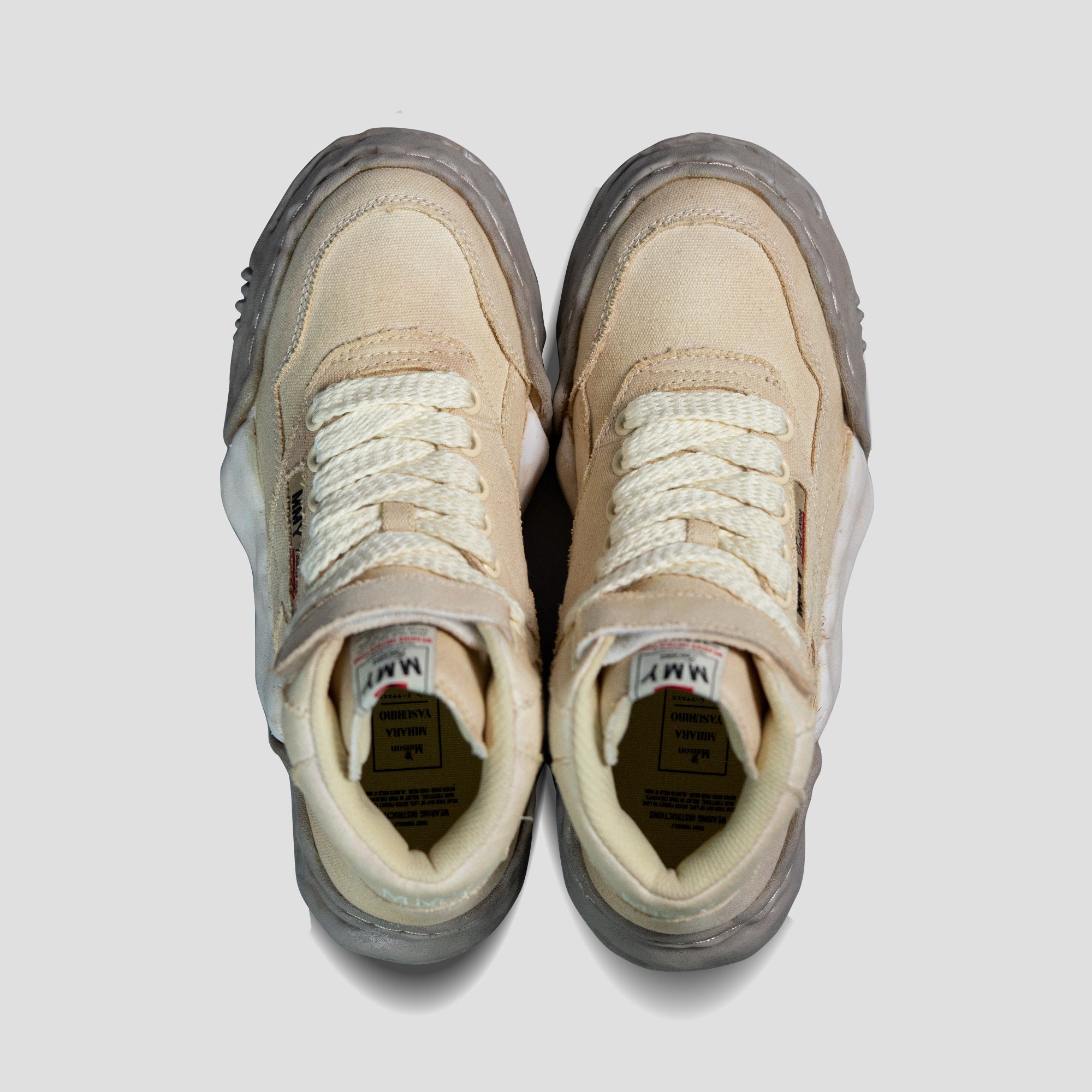 FREDDIE OG SOLE MID-TOP OVER DYED CANVAS SNEAKERS - 3